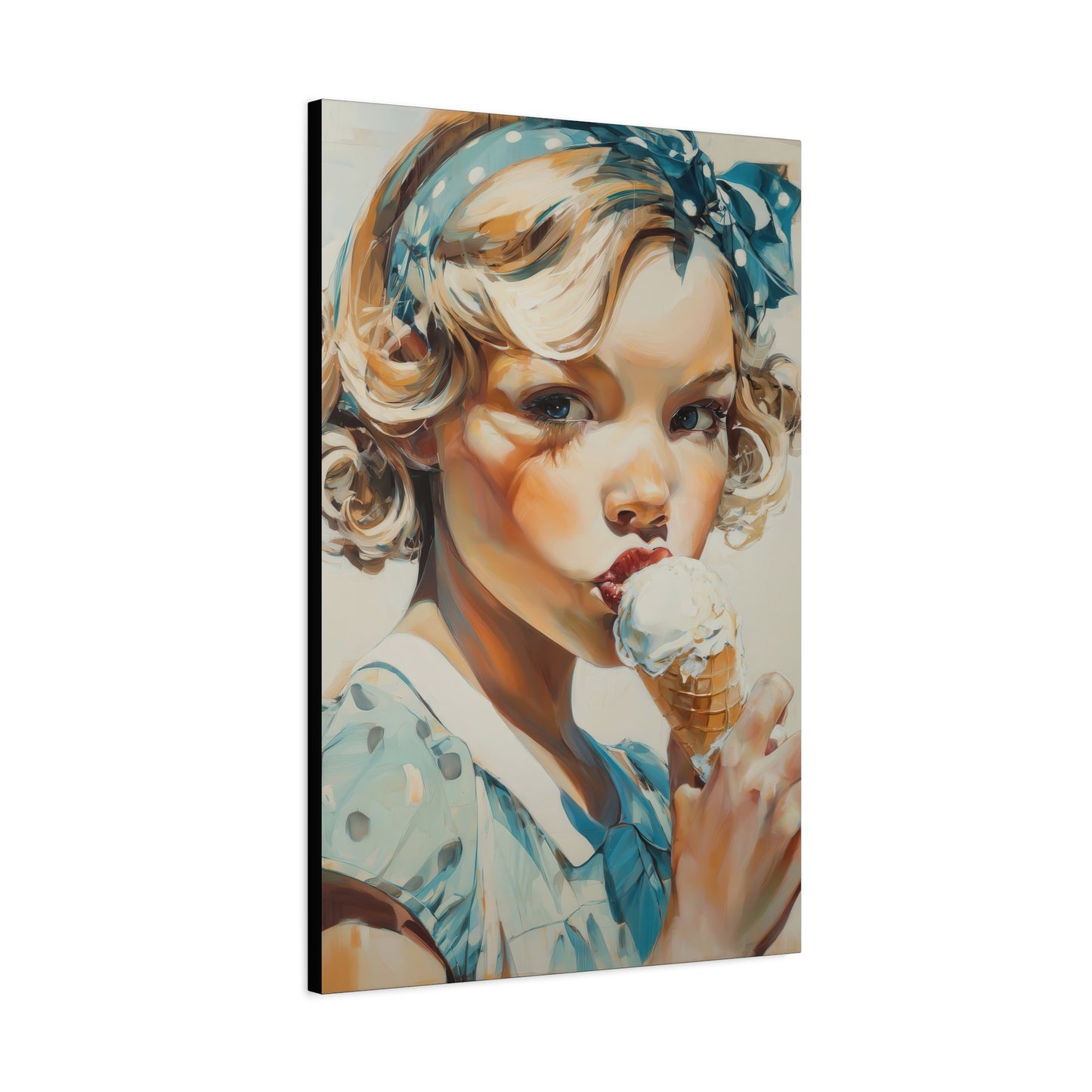 Gallery Wrapped Canvas, Sweet Summer Nostalgia, Sugar and Spice Art Canvas, Ice Cream Dreams Art – Nellie