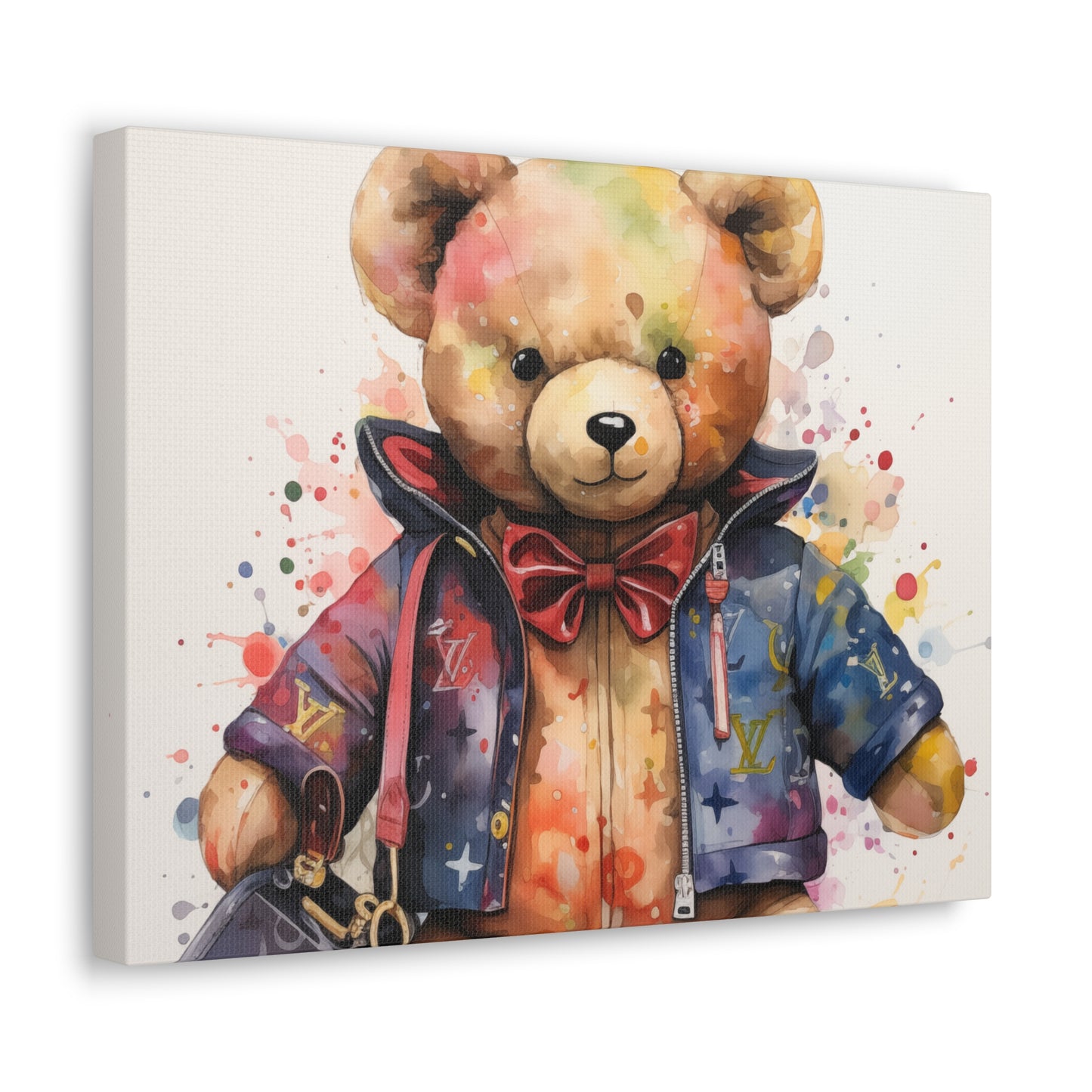 Canvas Gallery Wrap - LV Bear Wall Art - Drip