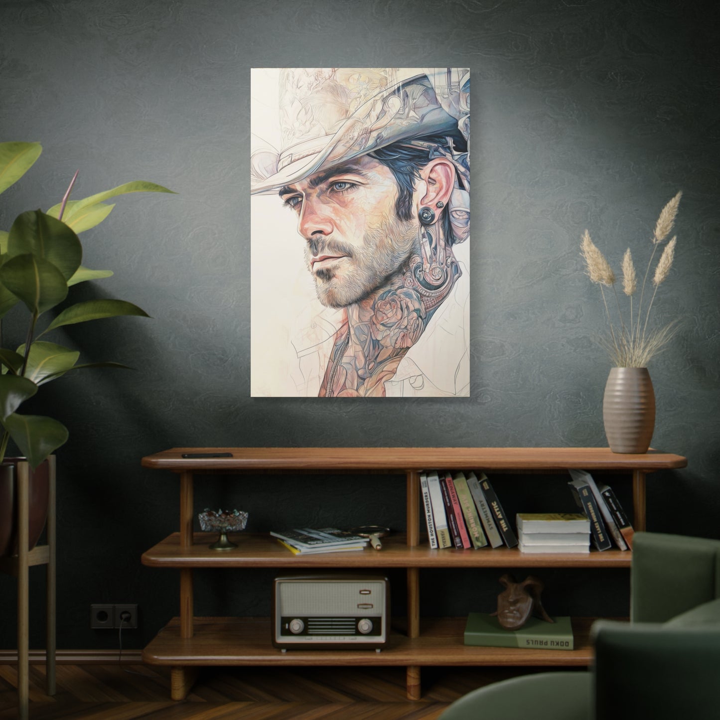 Gallery Wrapped Canvas, Wranglers and Wreckage Art Canvas, Erotic Pinup Art Canvas – Buck