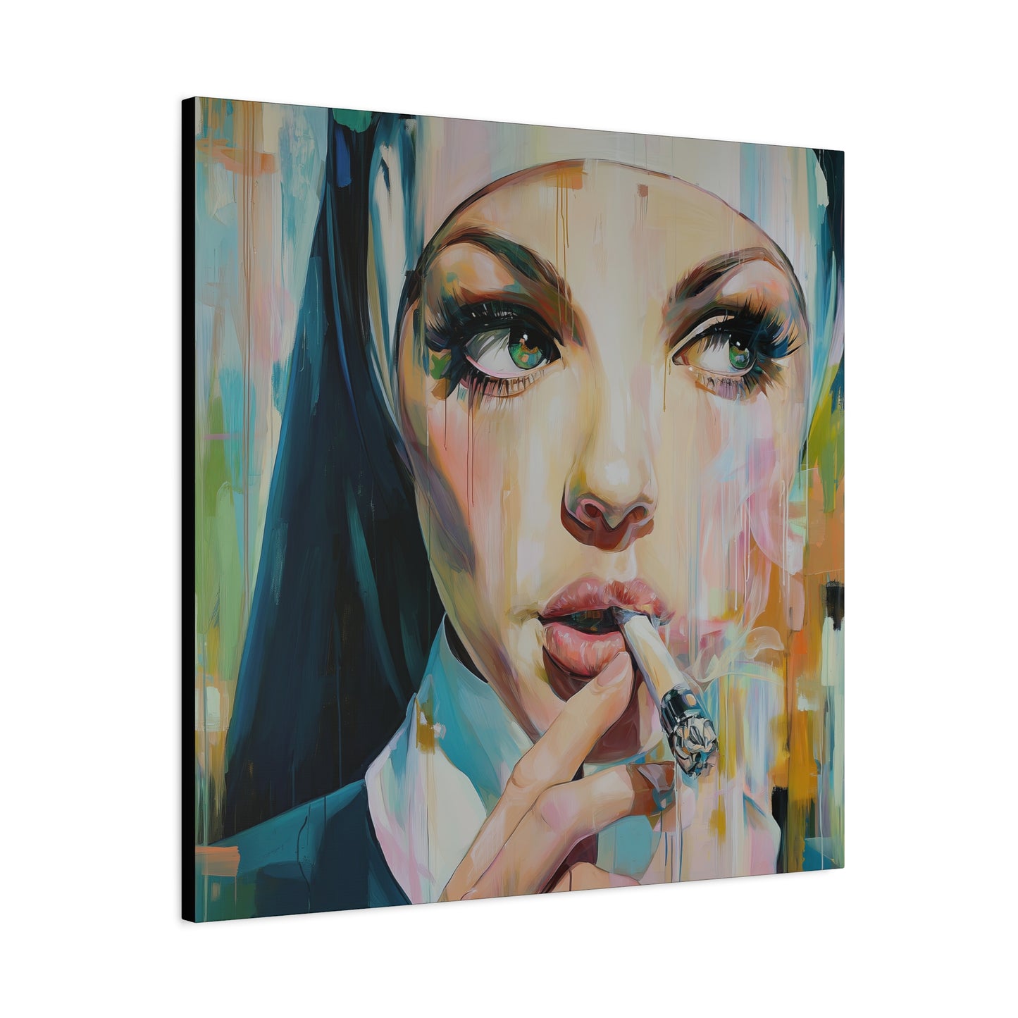 Gallery Wrapped Canvas, Habits and Heresy Art Canvas, Naughty Nuns Art Canvas – Sister Seraphine