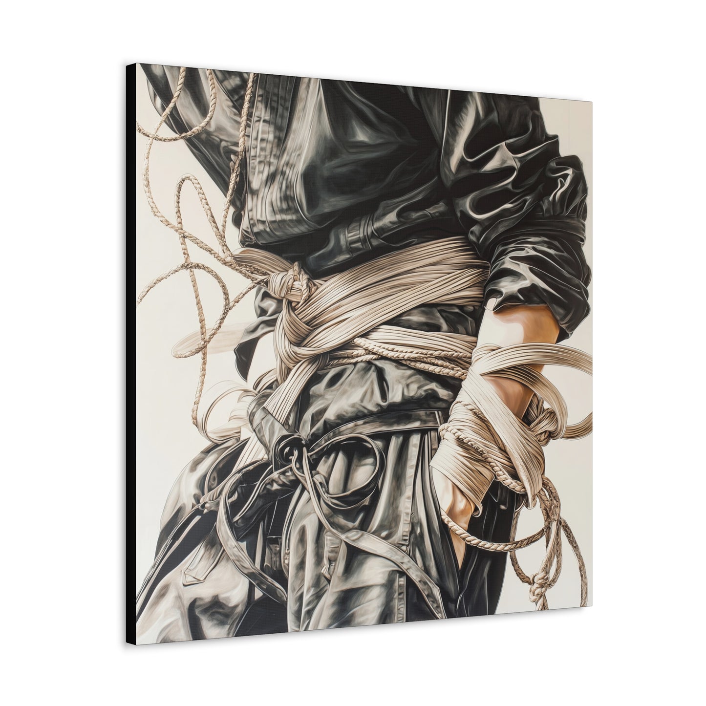 Gallery Wrapped Canvas, Ropes and Reverence Art Canvas, Erotic Shibari Art Canvas – Henri