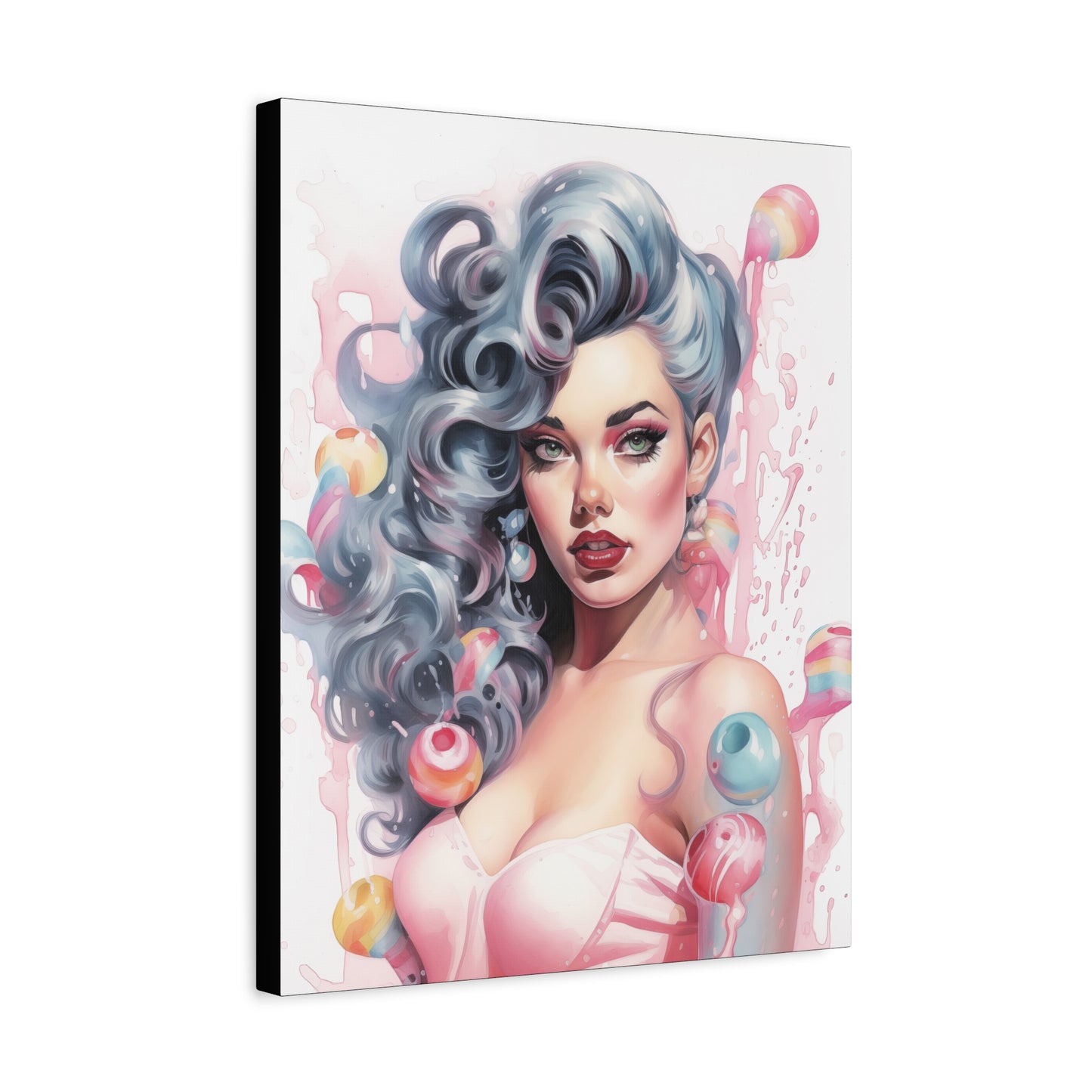 Canvas Wall Art, Gallery Wrapped Pop Art, Femme Doll Wall Art – Lux