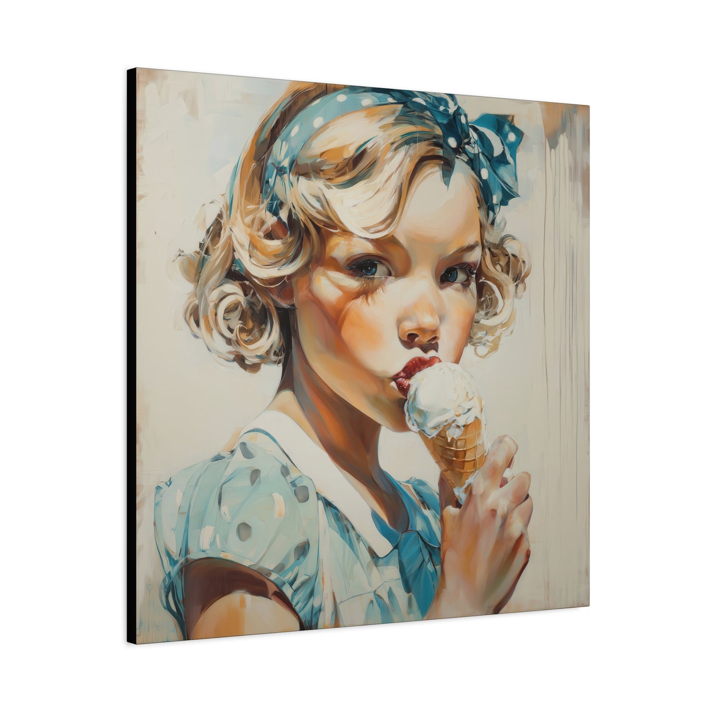 Gallery Wrapped Canvas, Sweet Summer Nostalgia, Sugar and Spice Art Canvas, Ice Cream Dreams Art – Nellie