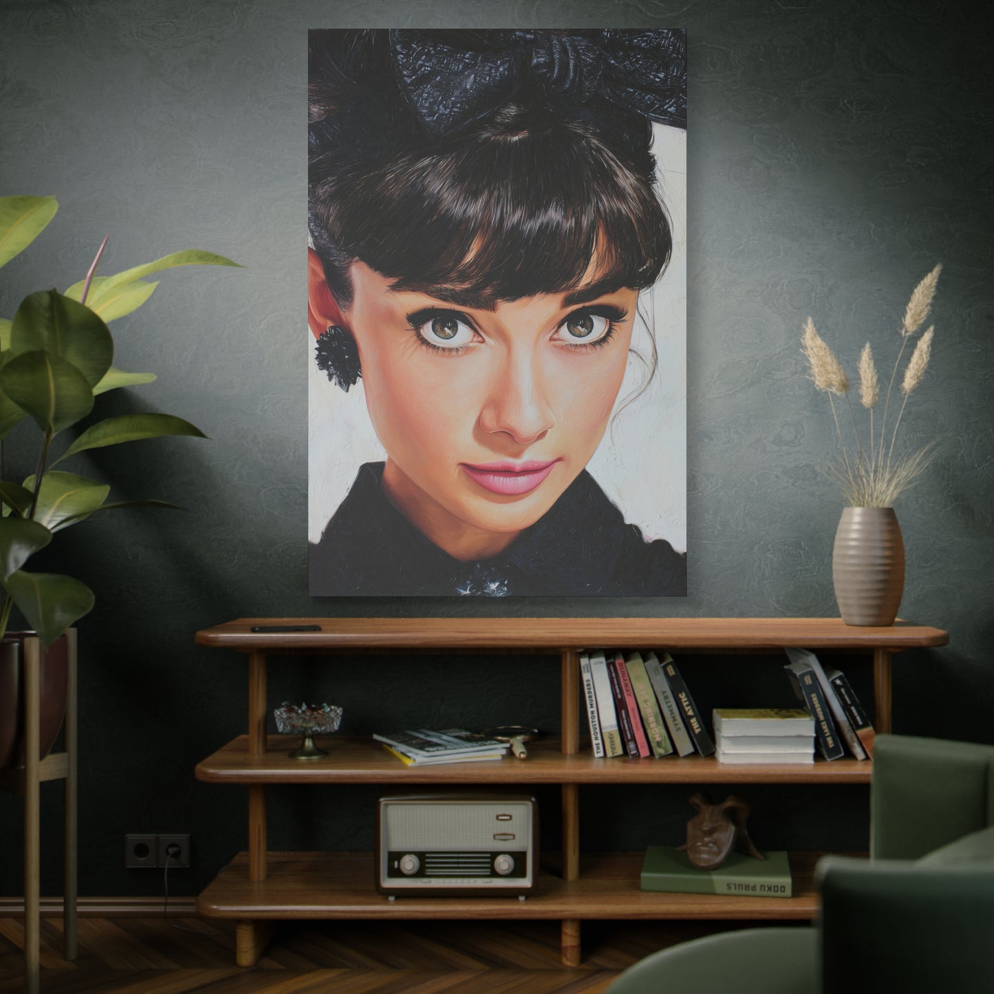 Gallery Wrapped Canvas, The Diva Project Art Canvas, Pinup Art Canvas – Audrey Hepburn - NINE