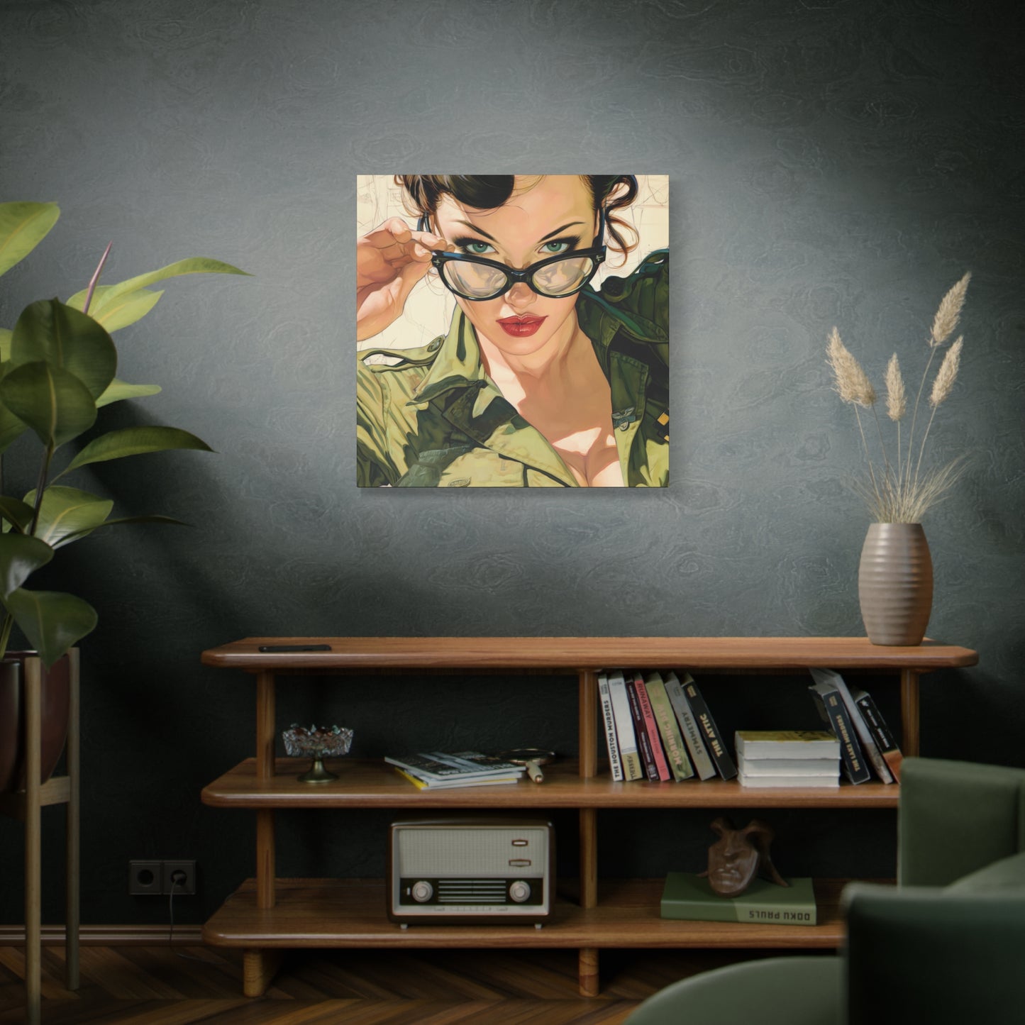 Gallery Wrapped Canvas, Liberty and Lace Art Canvas, Erotic Pinup Art Canvas – Tawney