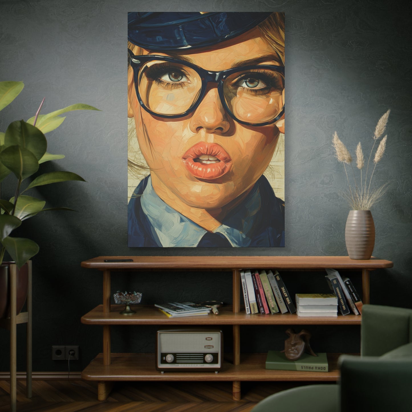 Gallery Wrapped Canvas, Liberty and Lace Art Canvas, Erotic Pinup Art Canvas – Dixie
