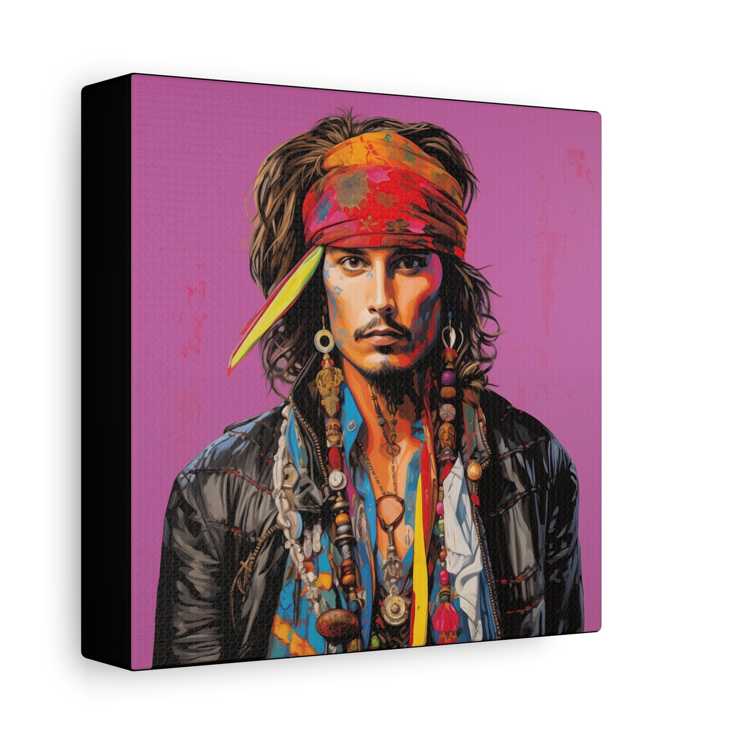 Gallery Wrapped Canvas, Celebrity Inspired, Pop Art Canvas – Johnny