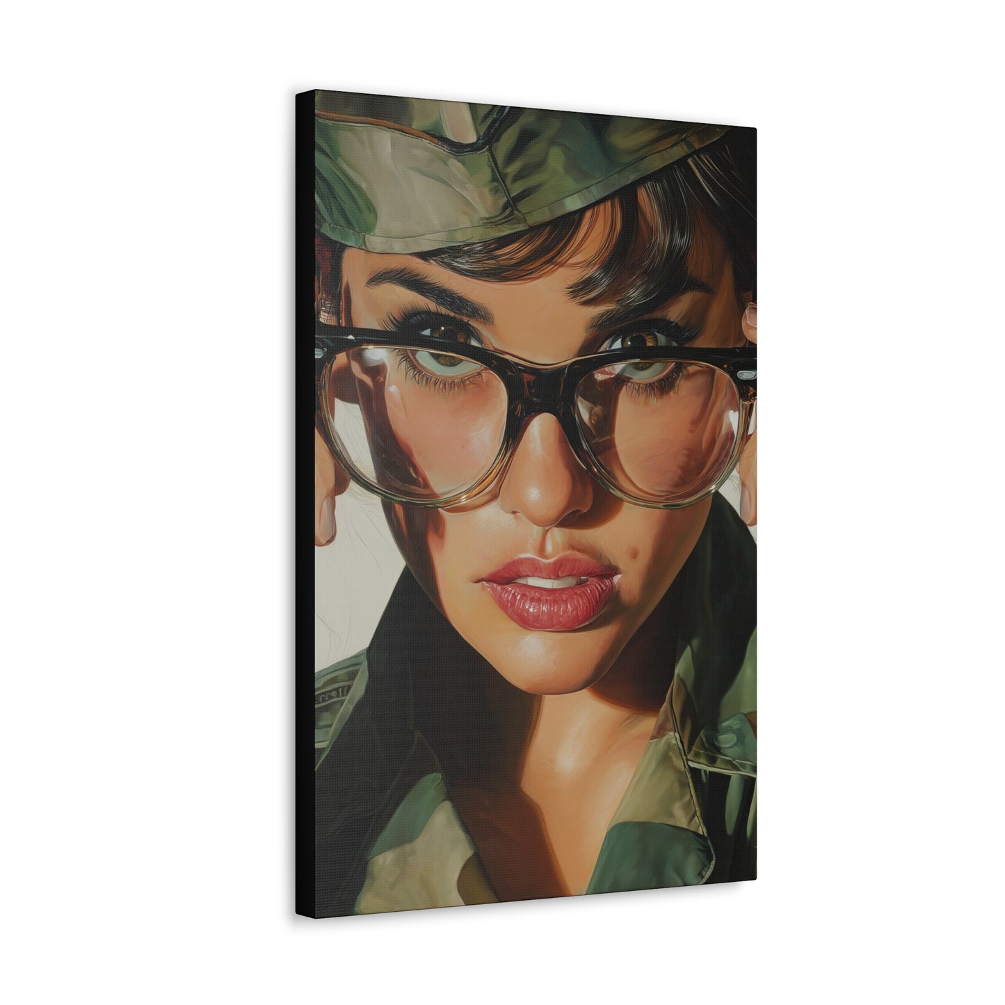 Gallery Wrapped Canvas, Liberty and Lace Art Canvas, Erotic Pinup Art Canvas – Erica