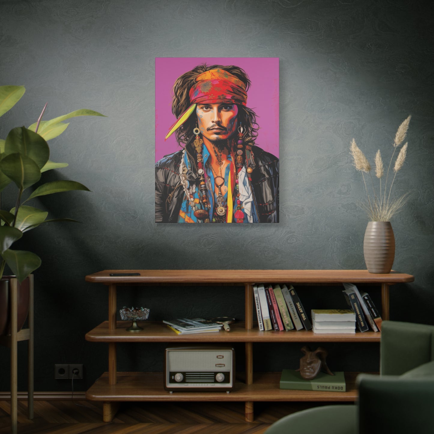Gallery Wrapped Canvas, Celebrity Inspired, Pop Art Canvas – Johnny