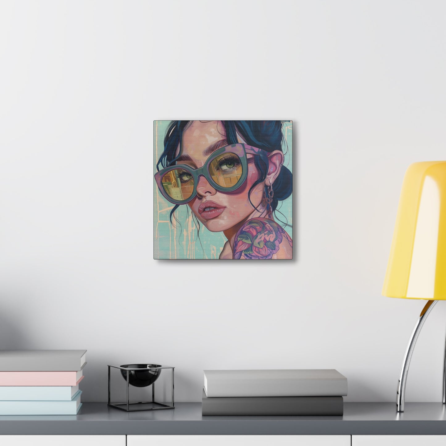 Canvas Gallery Wrap, Ladies in Lenses Wall Art, Abstract Femme Girl Art - Meg