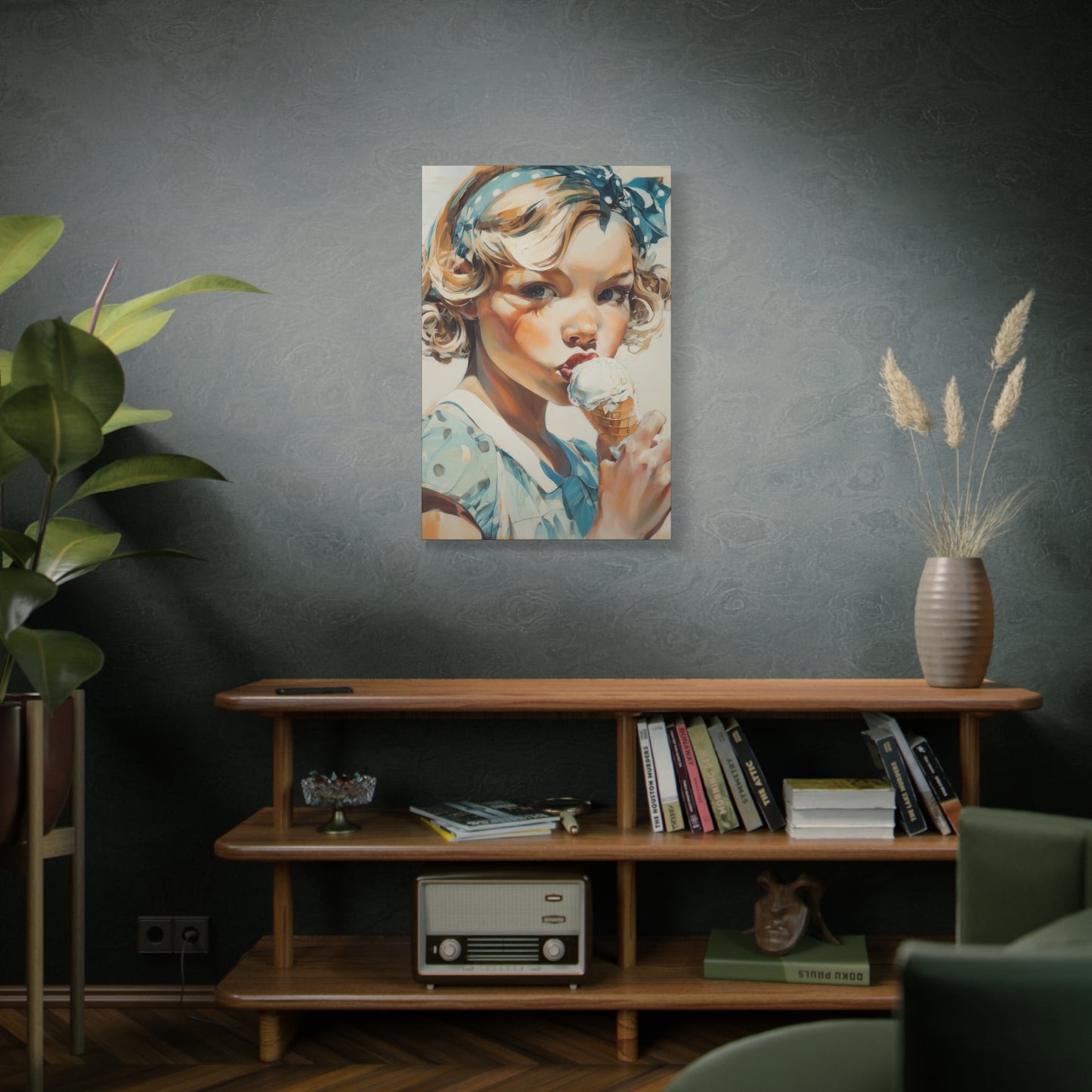 Gallery Wrapped Canvas, Sweet Summer Nostalgia, Sugar and Spice Art Canvas, Ice Cream Dreams Art – Nellie