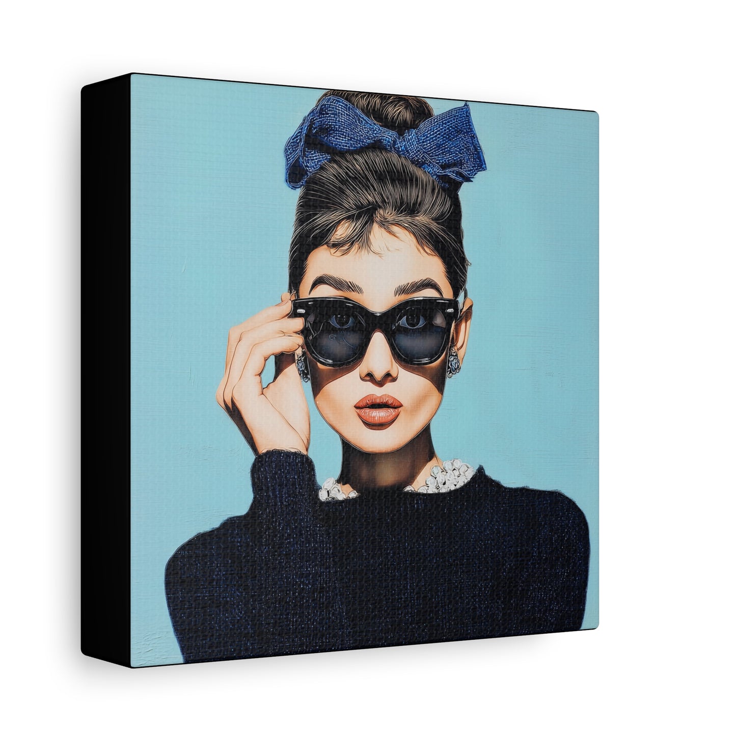 Gallery Wrapped Canvas, The Diva Project Art Canvas, Pinup Art Canvas – Audrey Hepburn - THREE