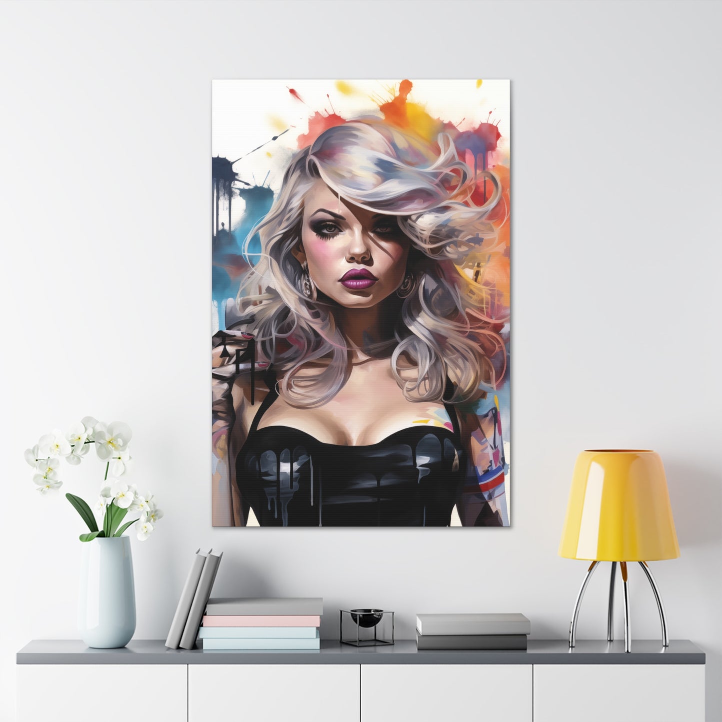 Canvas Wall Art, Gallery Wrapped Pop Art, Femme Doll Wall Art – Zephyr