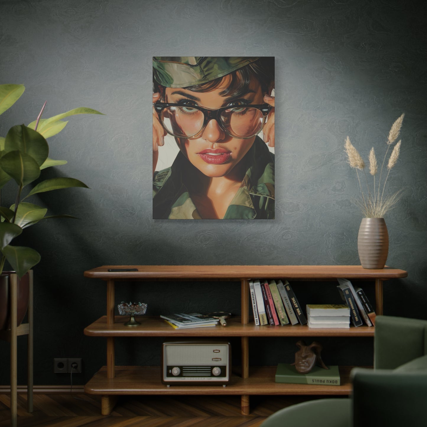Gallery Wrapped Canvas, Liberty and Lace Art Canvas, Erotic Pinup Art Canvas – Erica