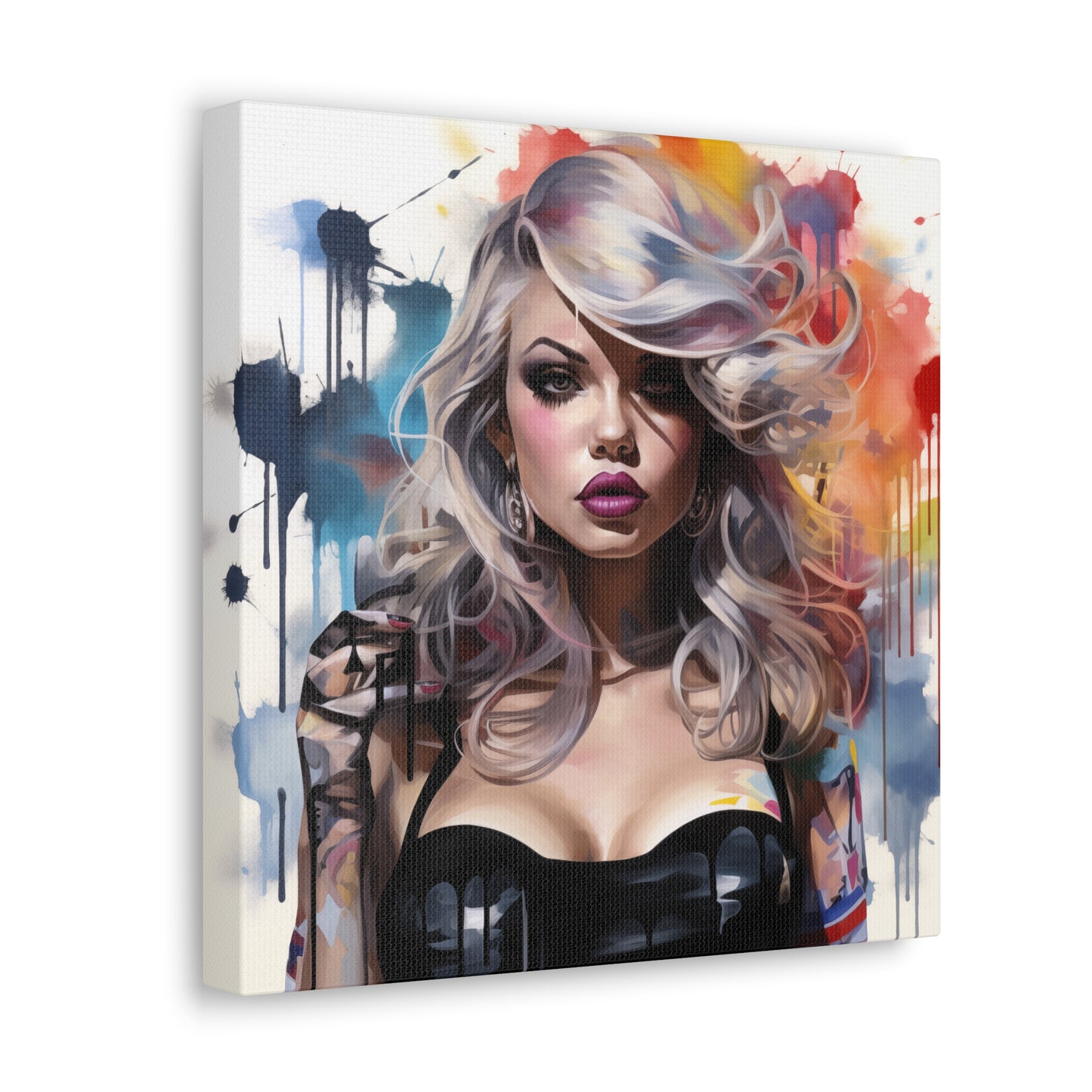 Canvas Wall Art, Gallery Wrapped Pop Art, Femme Doll Wall Art – Zephyr