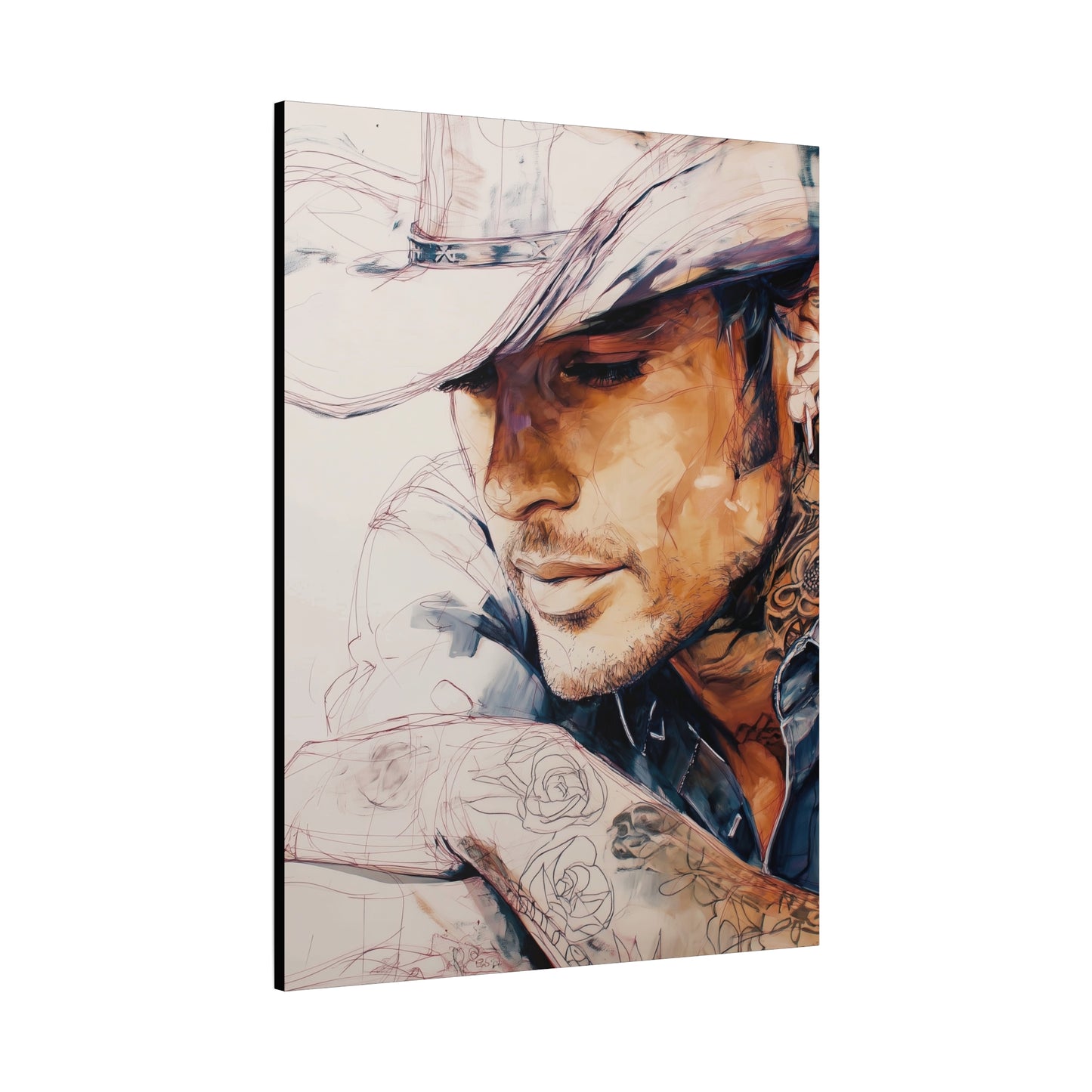 Gallery Wrapped Canvas, Wranglers and Wreckage Art Canvas, Erotic Pinup Art Canvas – Wade