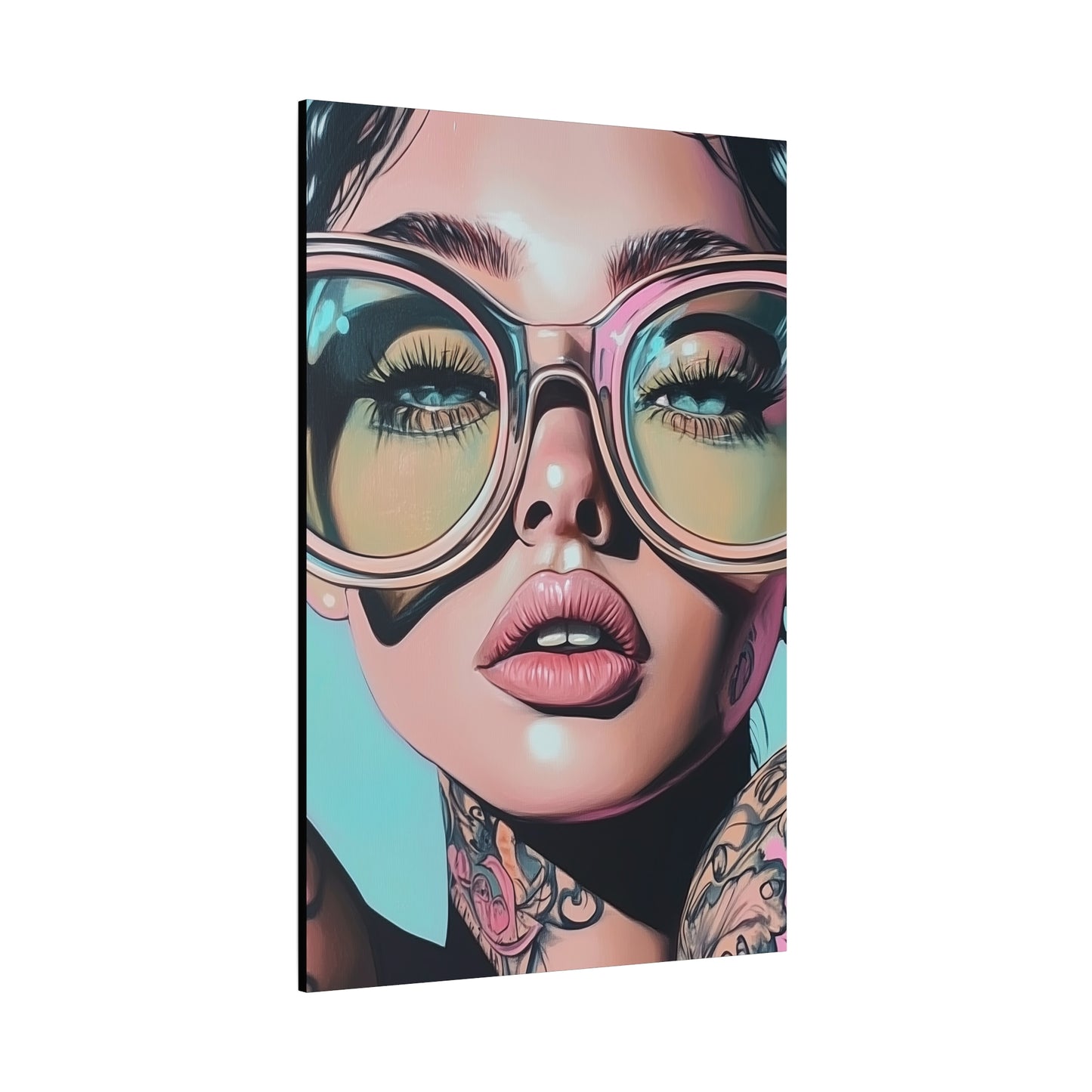 Canvas Gallery Wrap, Ladies in Lenses Wall Art, Abstract Femme Girl Art - Kiki