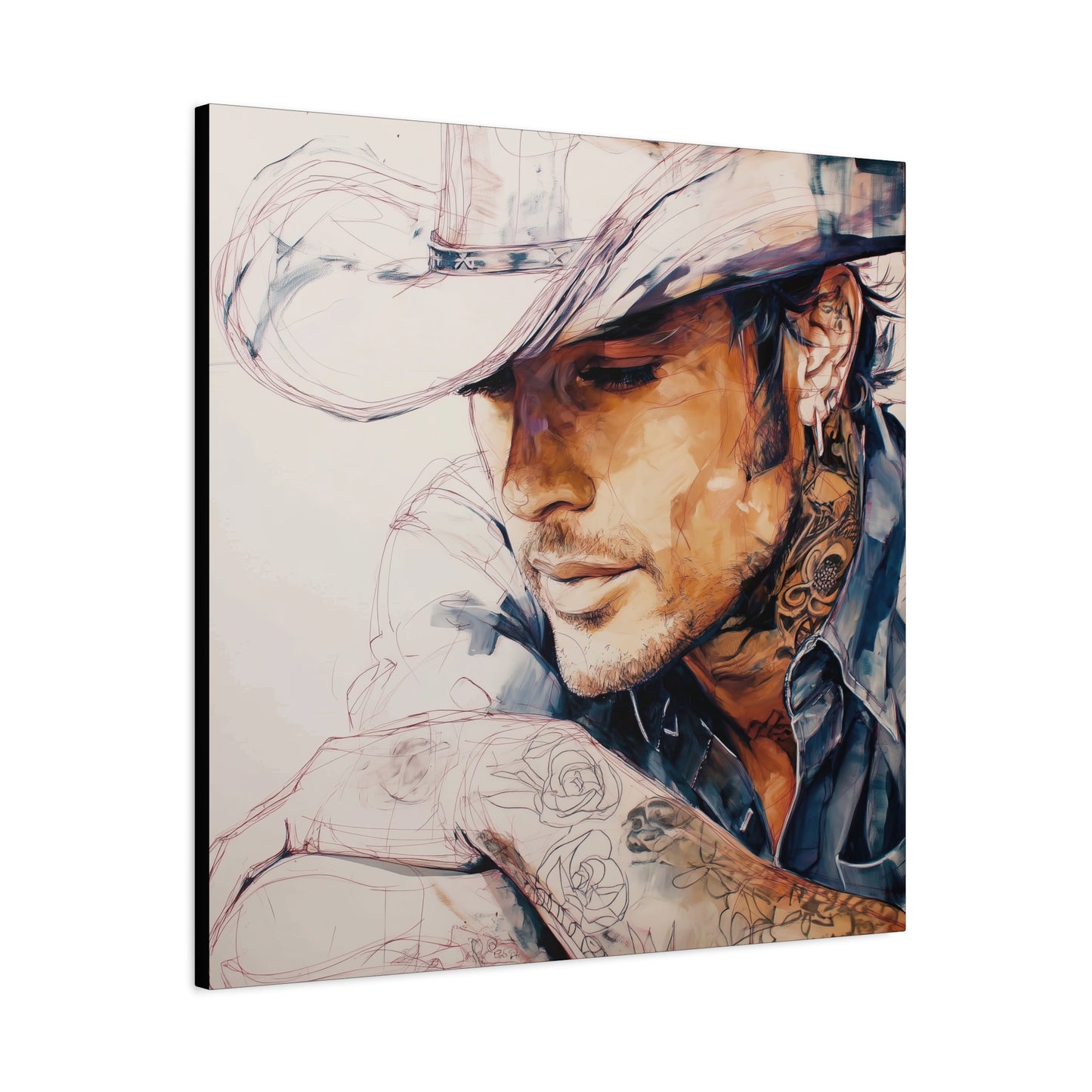 Gallery Wrapped Canvas, Wranglers and Wreckage Art Canvas, Erotic Pinup Art Canvas – Wade