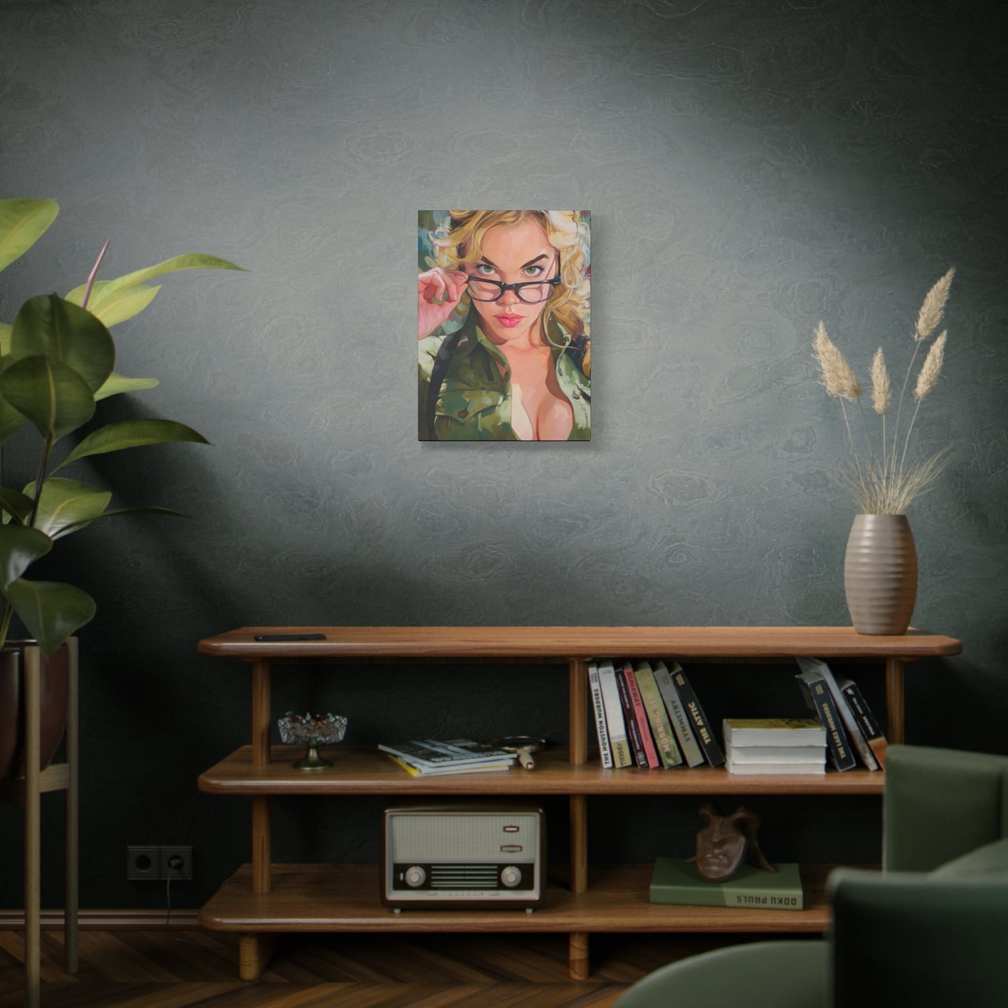 Gallery Wrapped Canvas, Liberty and Lace Art Canvas, Erotic Pinup Art Canvas – Barb