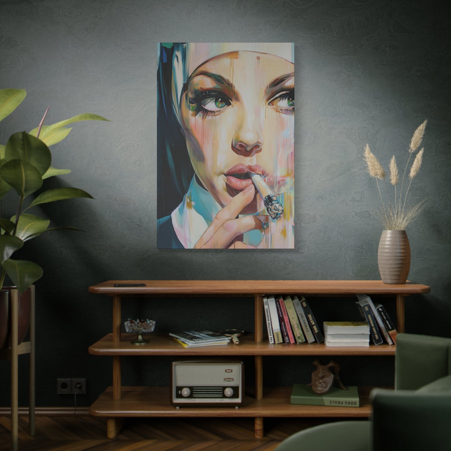 Gallery Wrapped Canvas, Habits and Heresy Art Canvas, Naughty Nuns Art Canvas – Sister Seraphine