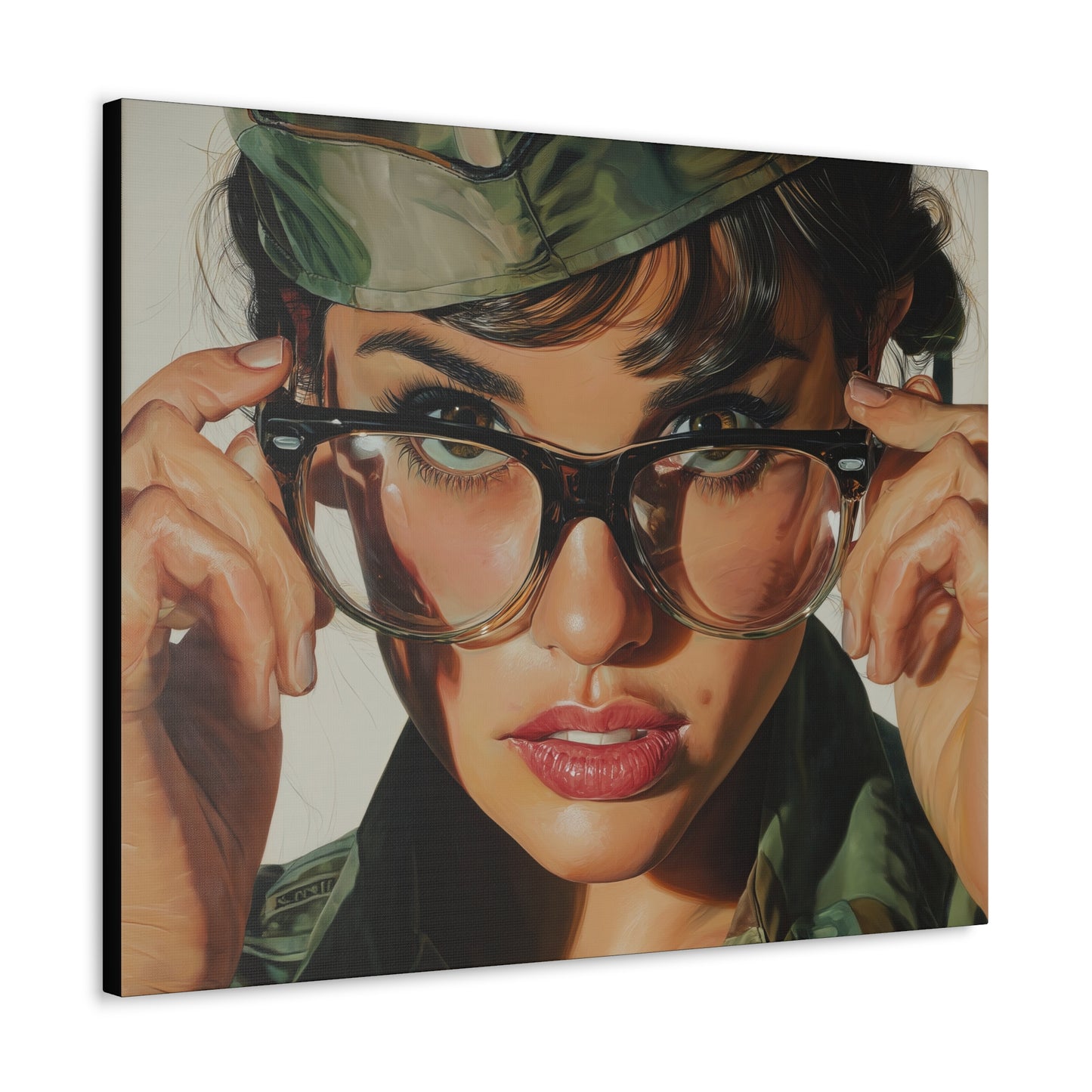 Gallery Wrapped Canvas, Liberty and Lace Art Canvas, Erotic Pinup Art Canvas – Erica