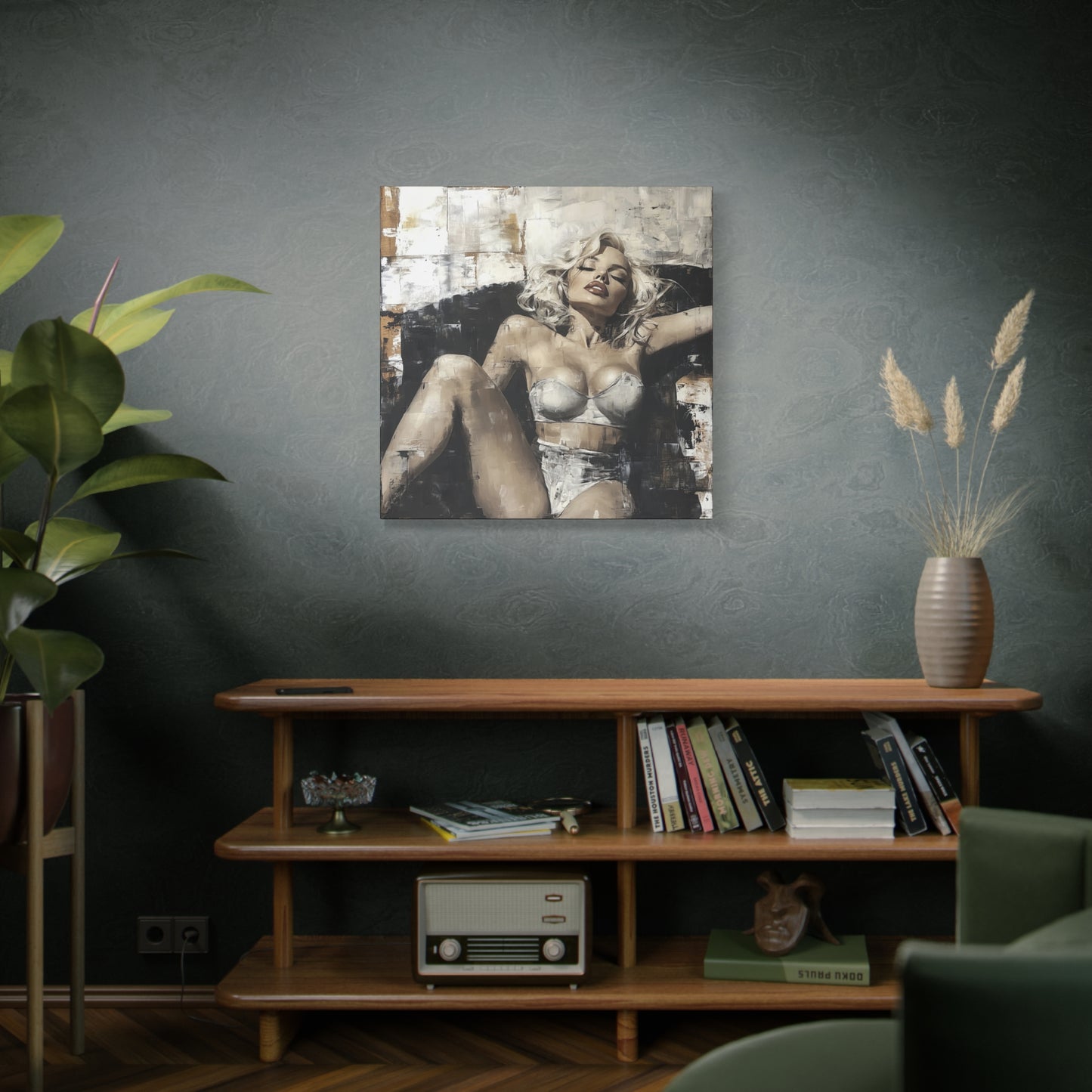 Gallery Wrapped Canvas, Guilt and Grit Adult Art Canvas, Erotic Pinup Art Canvas – Lyra