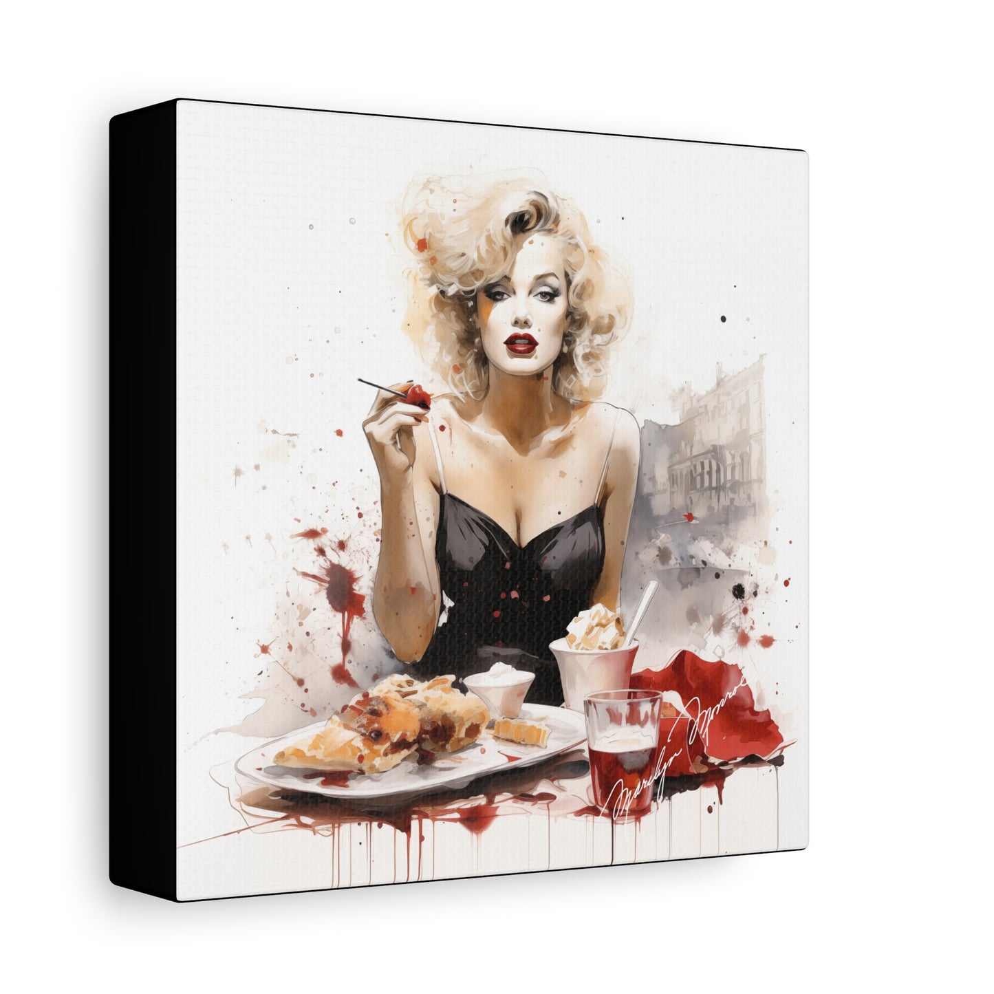 Canvas Wall Art, Gallery Wrapped Pop Art, Celebrity Wall Art – Marilyn Monroe - Cafe