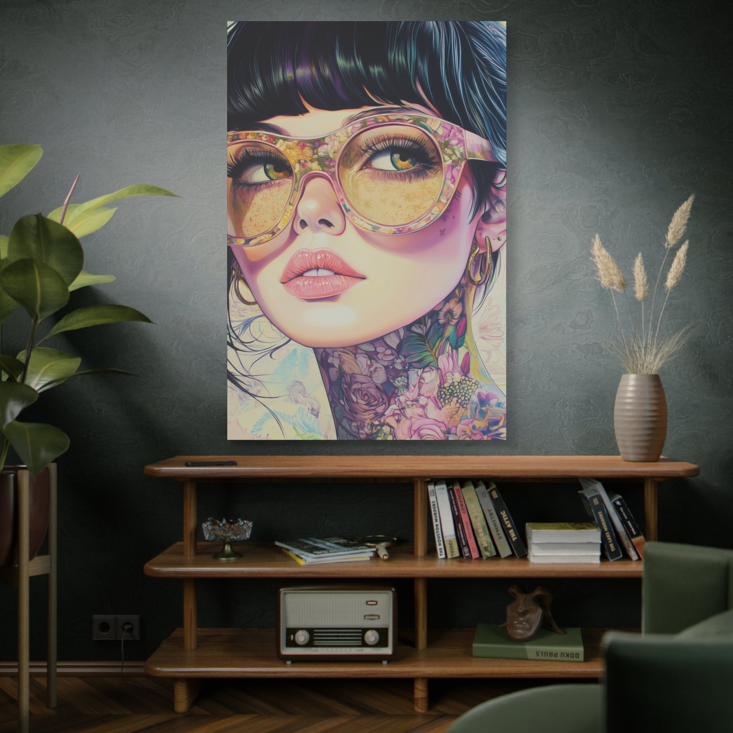 Canvas Gallery Wrap, Ladies in Lenses Wall Art, Abstract Femme Girl Art - Lucy