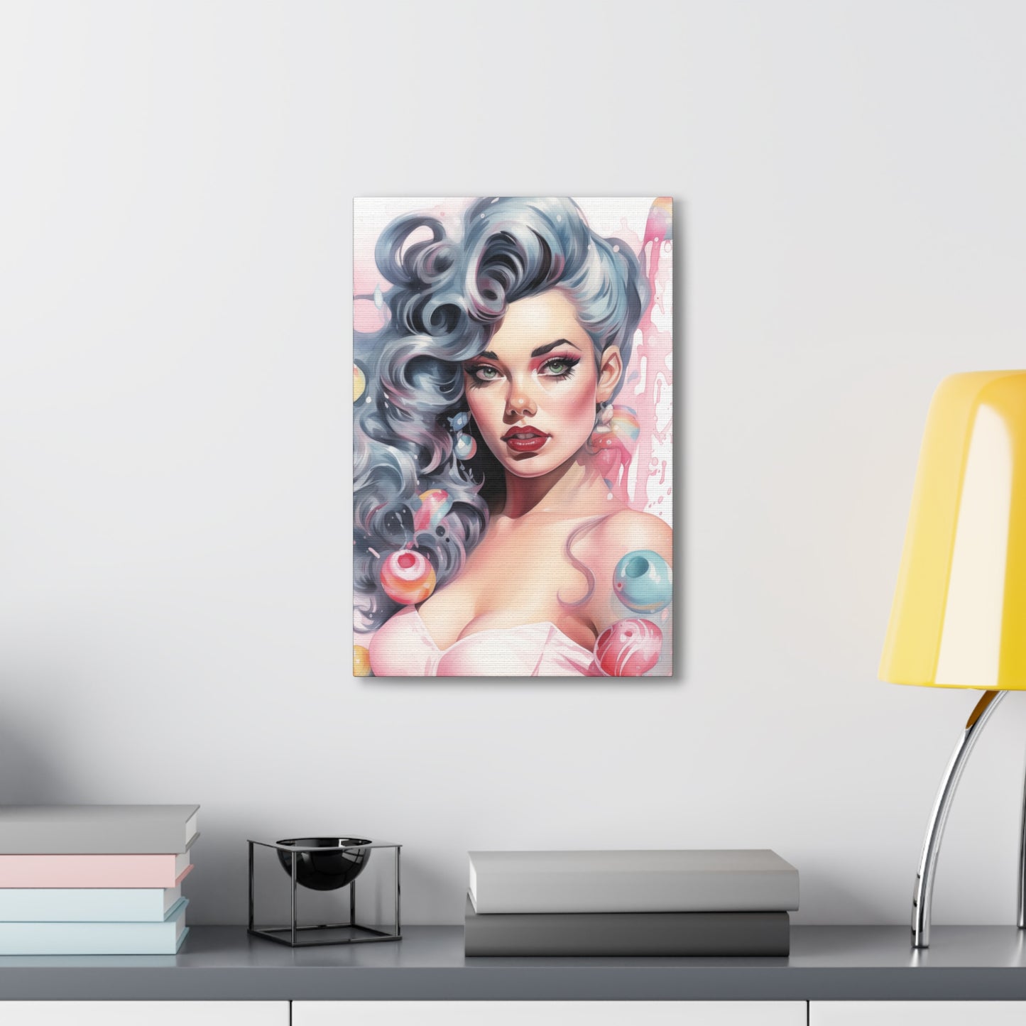 Canvas Wall Art, Gallery Wrapped Pop Art, Femme Doll Wall Art – Lux