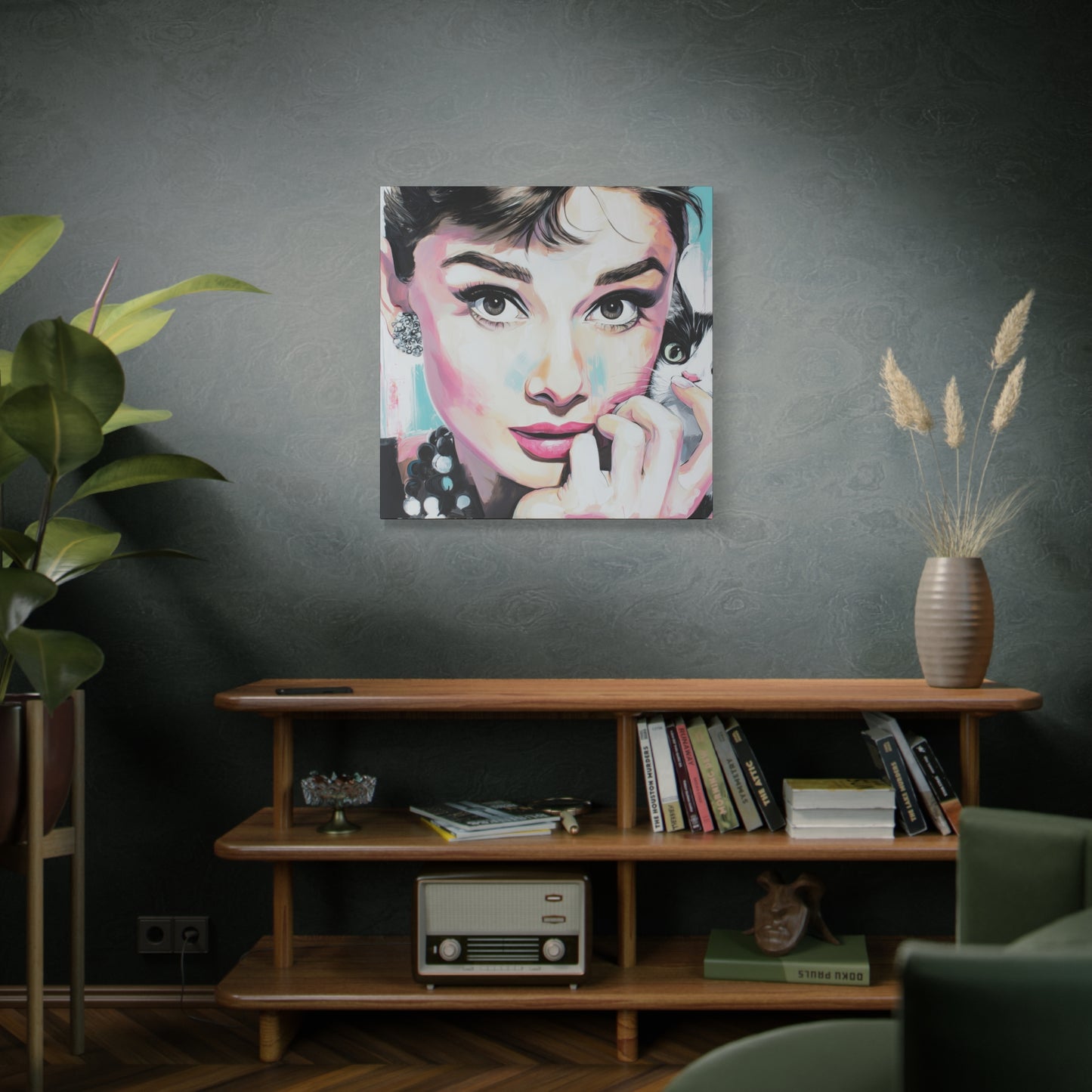 Gallery Wrapped Canvas, The Diva Project Art Canvas, Pinup Art Canvas – Audrey Hepburn - ONE
