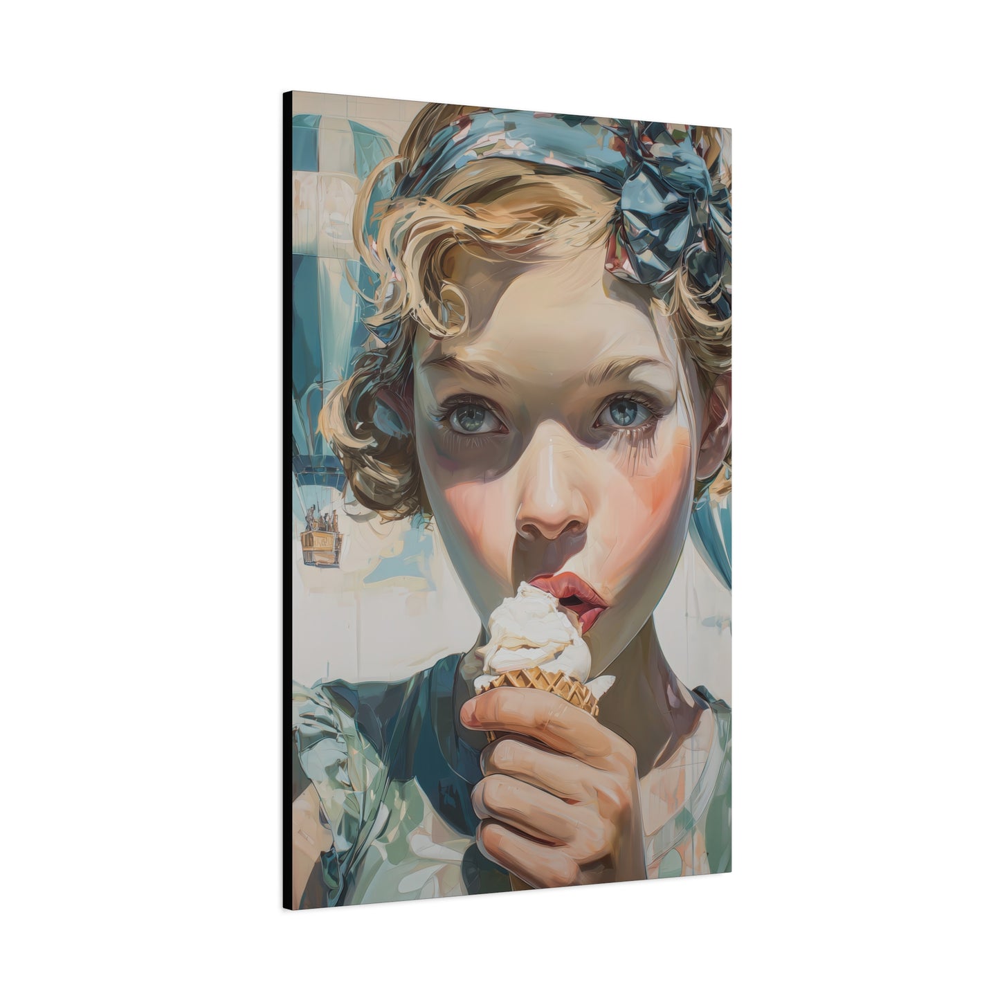 Gallery Wrapped Canvas, Sweet Summer Nostalgia, Sugar and Spice Art Canvas, Ice Cream Dreams Art – Lottie