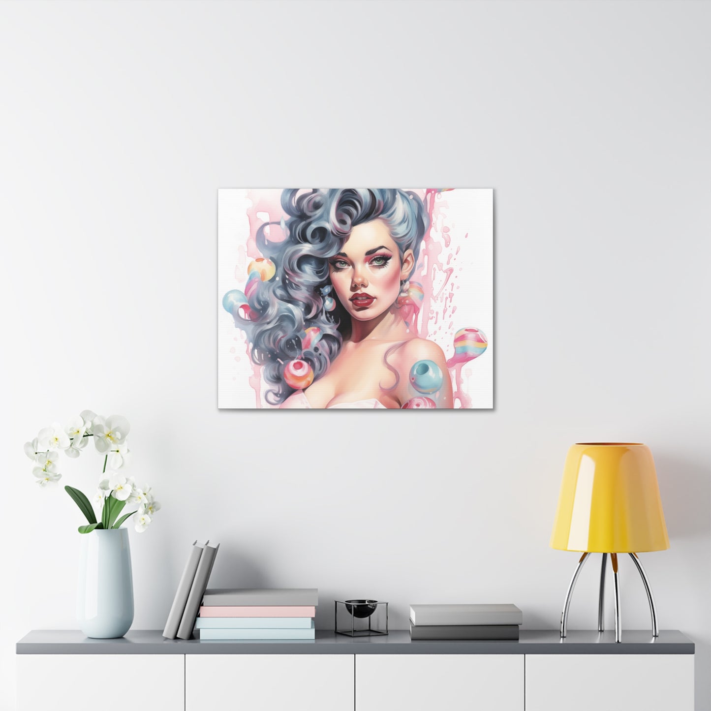 Canvas Wall Art, Gallery Wrapped Pop Art, Femme Doll Wall Art – Lux