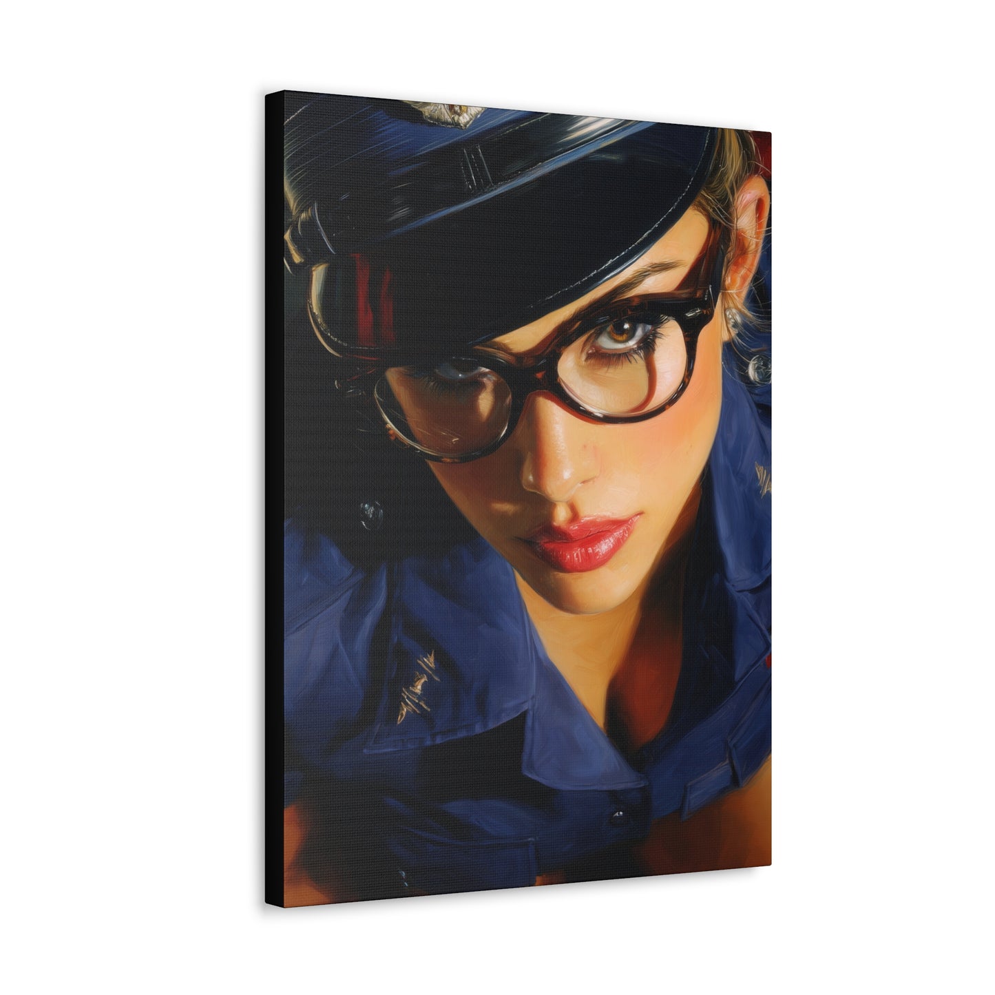 Gallery Wrapped Canvas, Liberty and Lace Art Canvas, Erotic Pinup Art Canvas – Janice