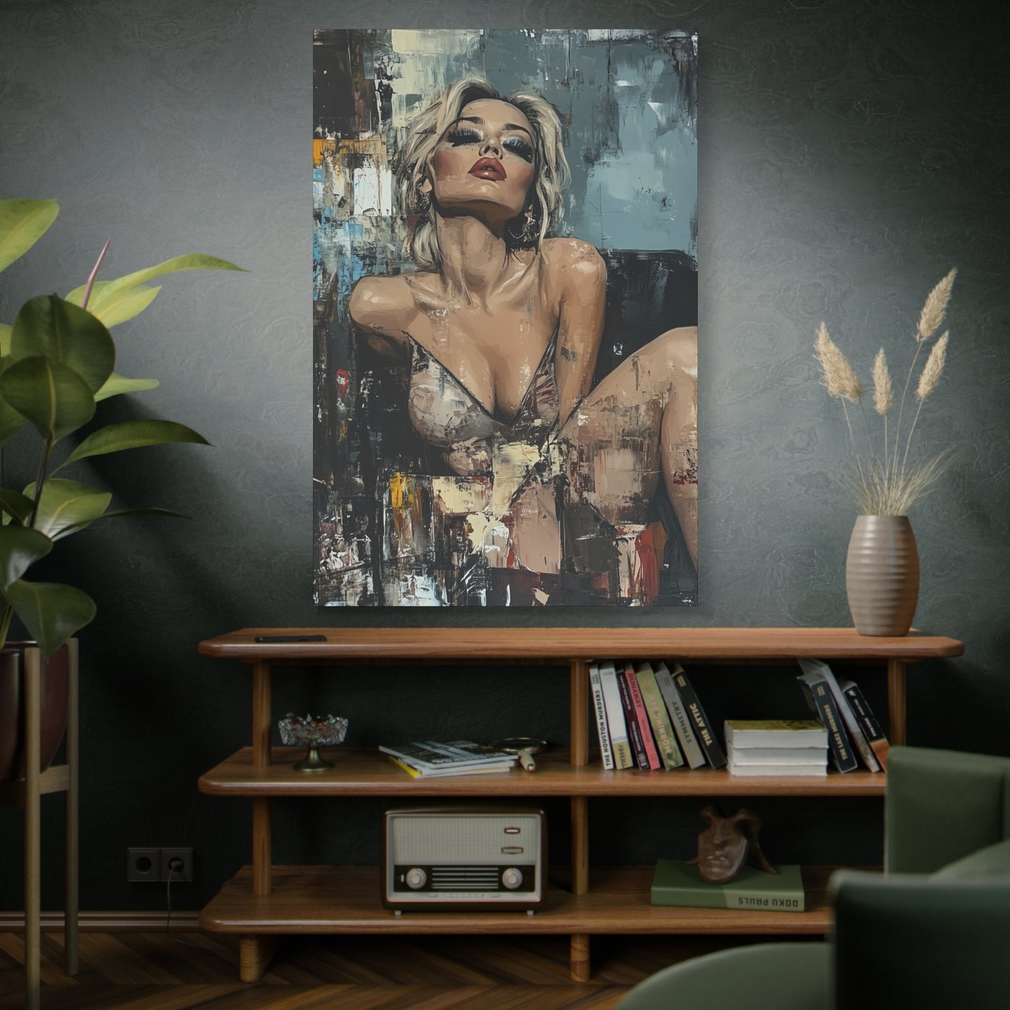 Gallery Wrapped Canvas, Guilt and Grit Adult Art Canvas, Erotic Pinup Art Canvas – Sienna