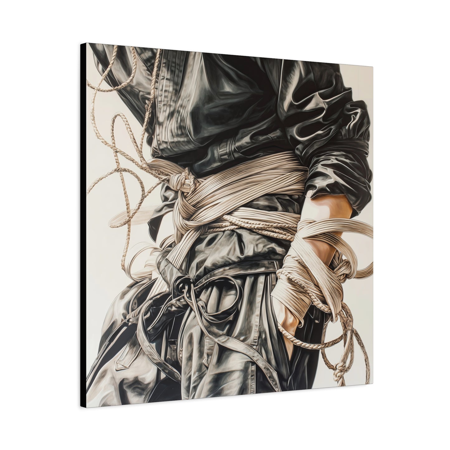 Gallery Wrapped Canvas, Ropes and Reverence Art Canvas, Erotic Shibari Art Canvas – Henri