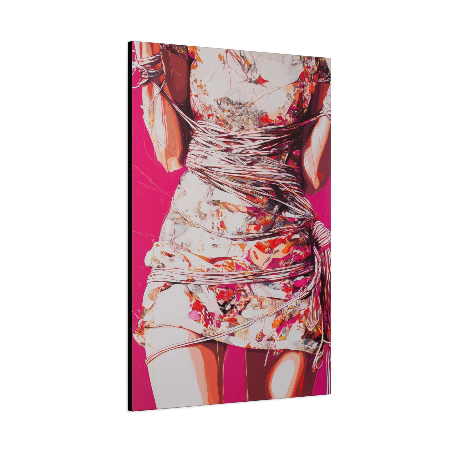 Gallery Wrapped Canvas, Ropes and Reverence Art Canvas, Erotic Shibari Art Canvas – Reika