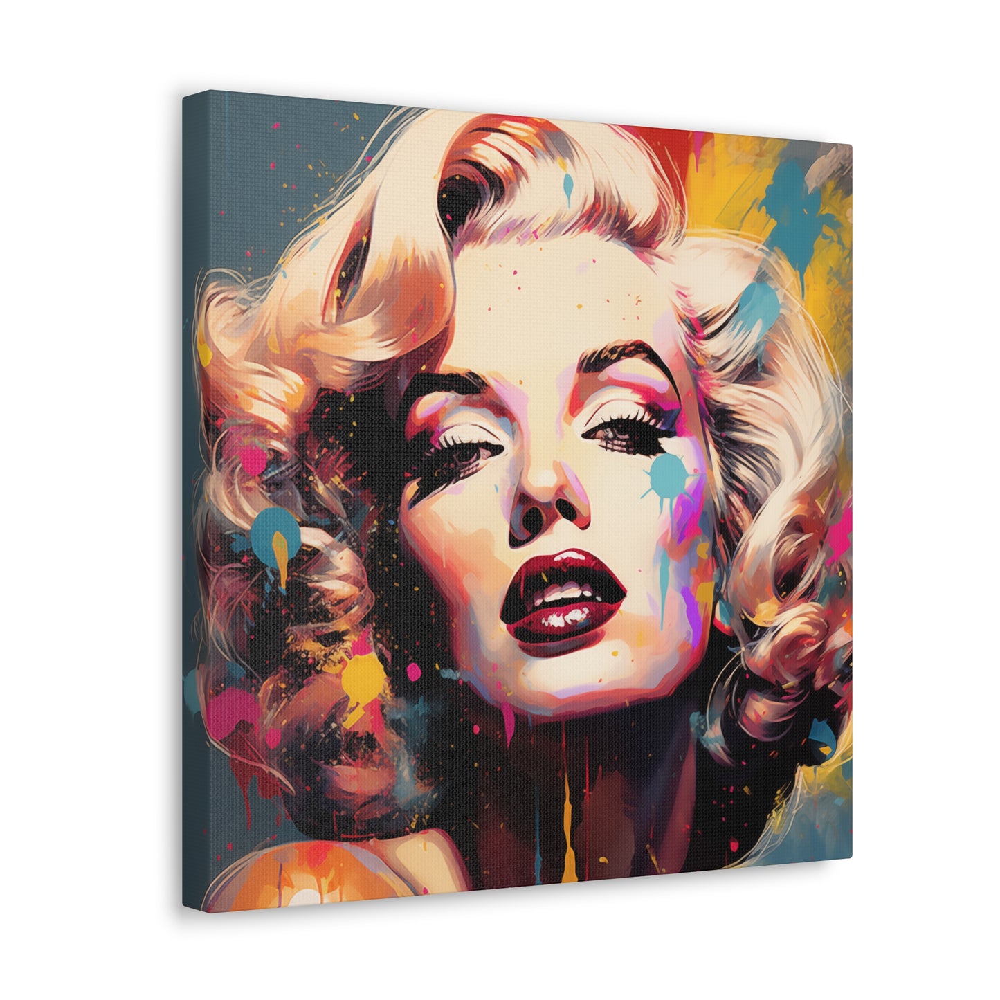 Canvas Wall Art, Gallery Wrapped Pop Art, Celebrity Wall Art – Marilyn Monroe - Abstract