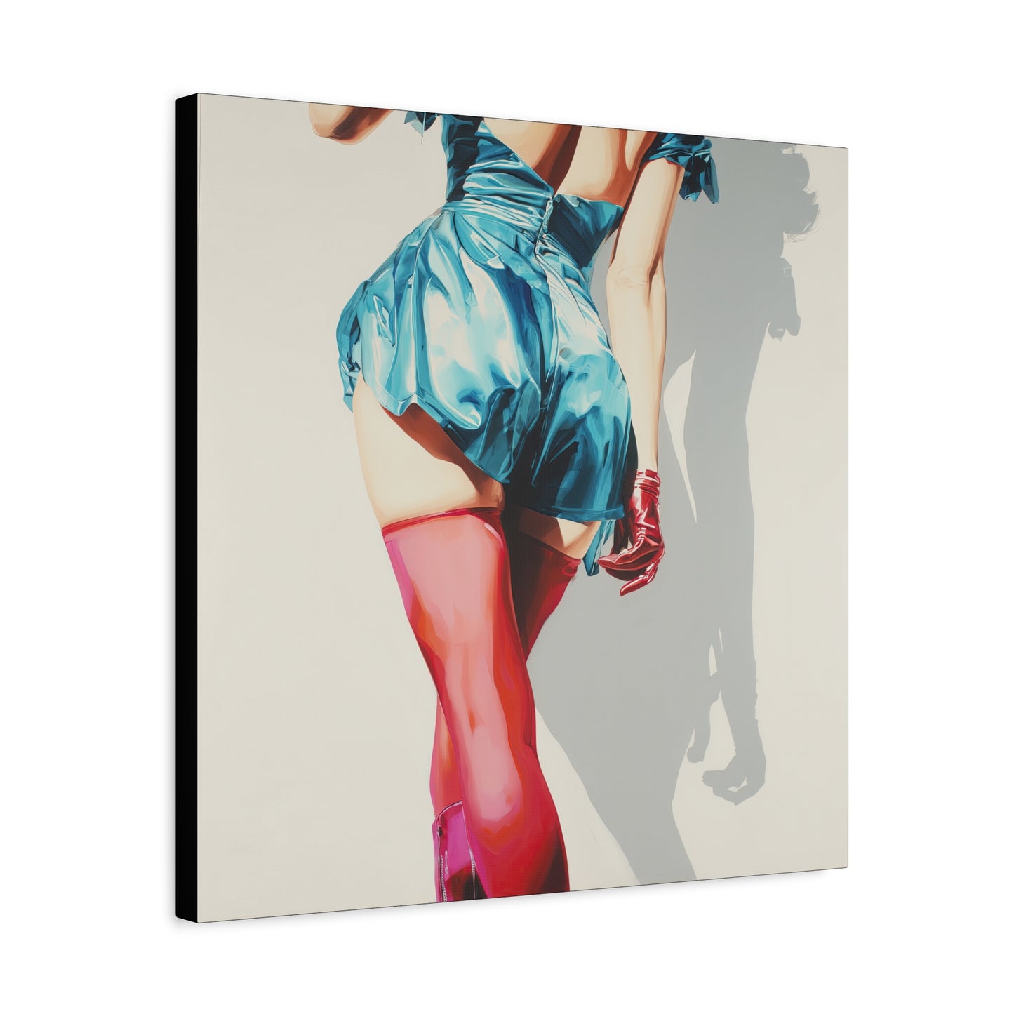 Gallery Wrapped Canvas, Tongue and Cheek Art Canvas, Naughty Girl Art Canvas – Lydia