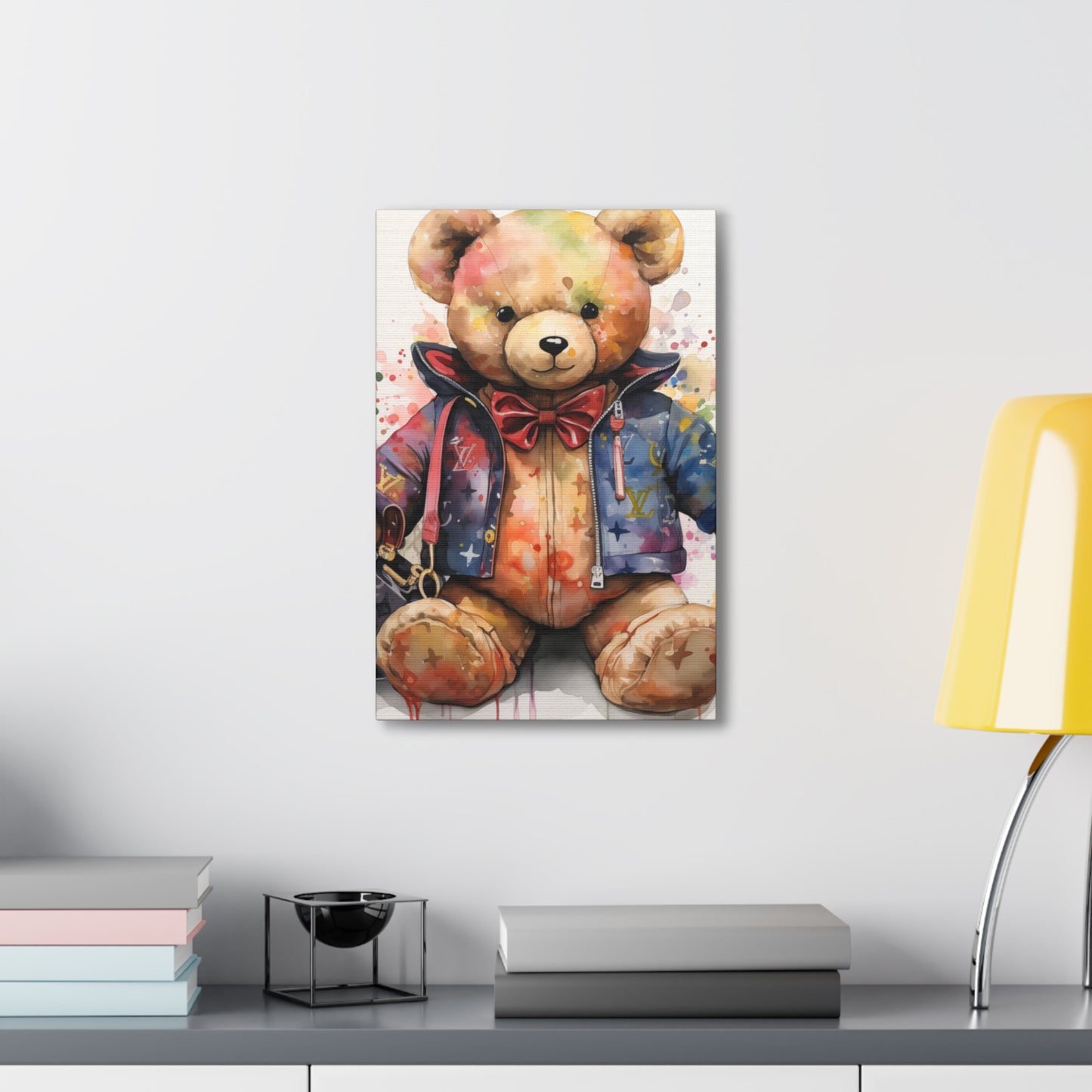 Canvas Gallery Wrap - LV Bear Wall Art - Drip