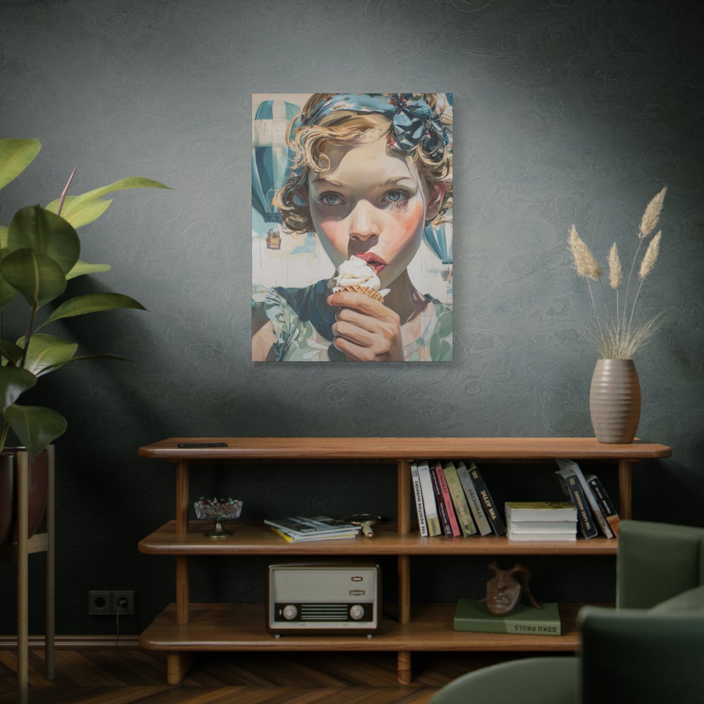 Gallery Wrapped Canvas, Sweet Summer Nostalgia, Sugar and Spice Art Canvas, Ice Cream Dreams Art – Lottie