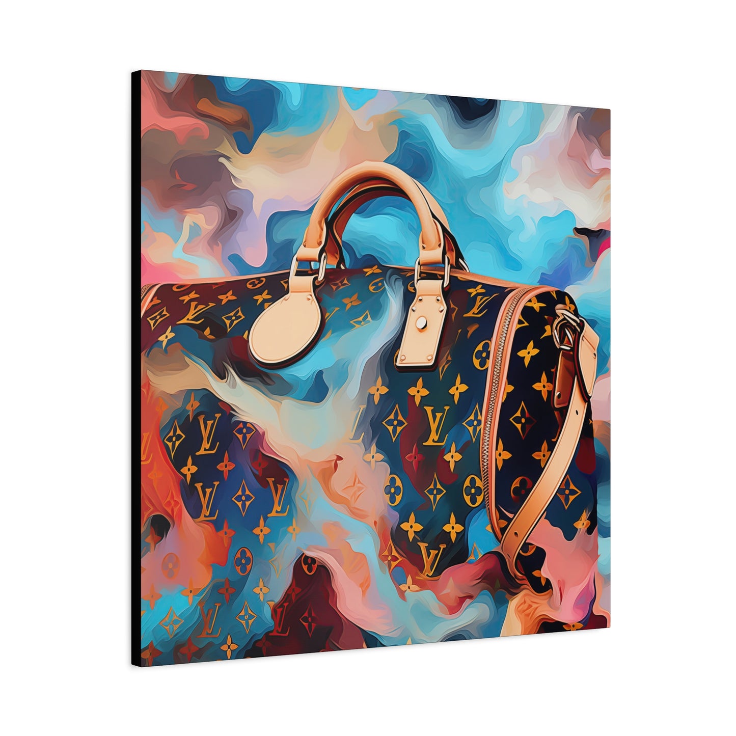 Canvas Gallery Wrap - LV Designer Inspired Wall Art - Abstract