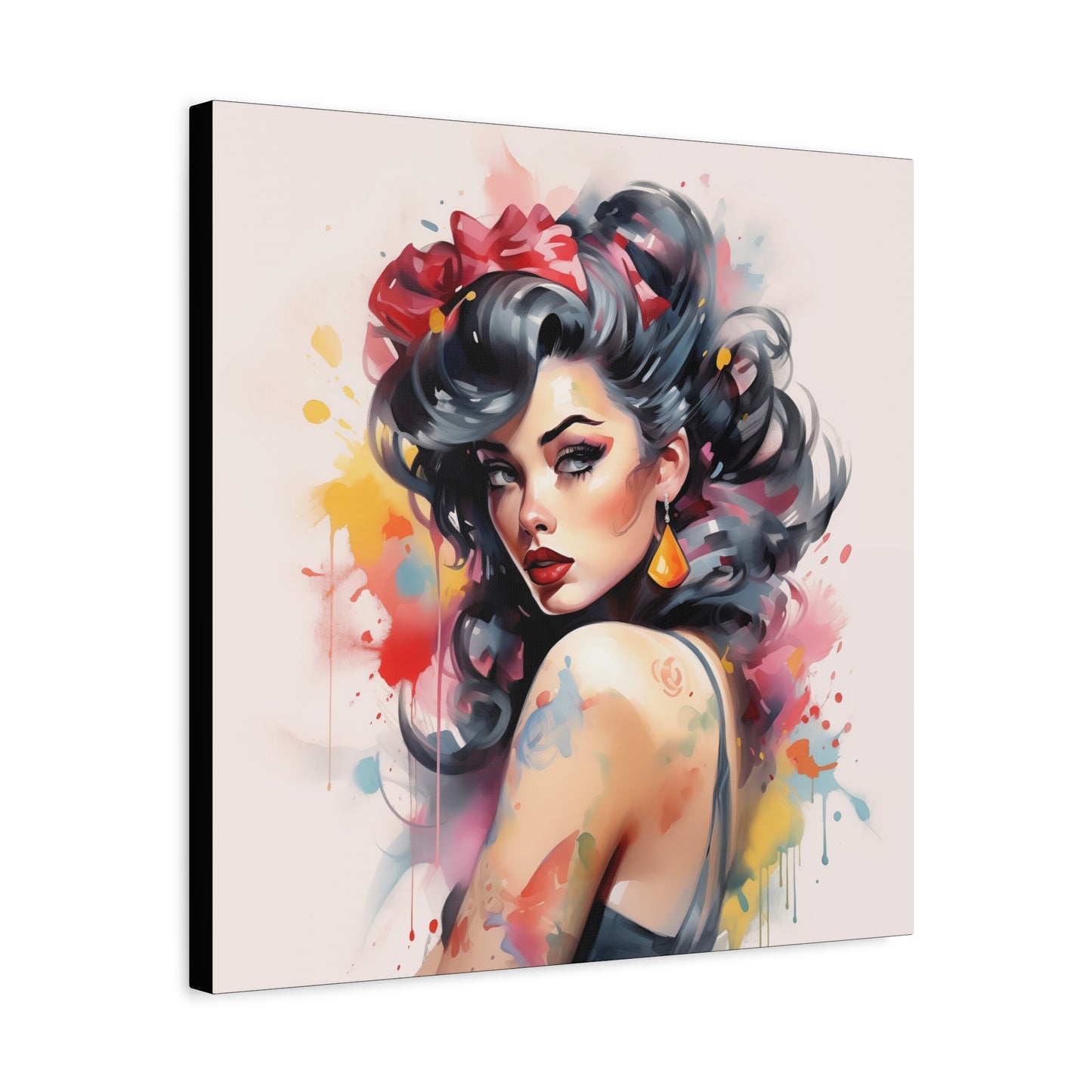 Canvas Wall Art, Gallery Wrapped Pop Art, Femme Doll Wall Art – Genevieve