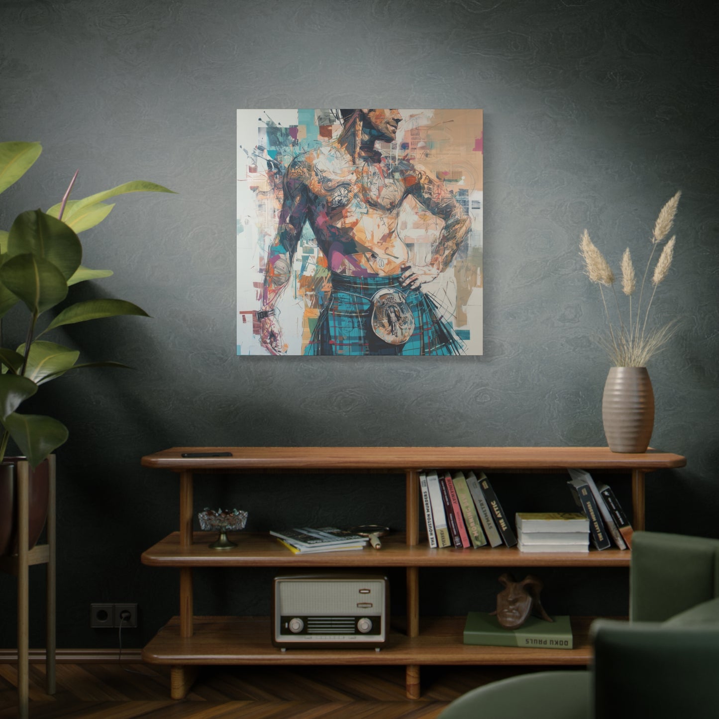 Gallery Wrapped Canvas, Kilts and Carnage Art Canvas, Erotic Pinup Art Canvas – Lachlan