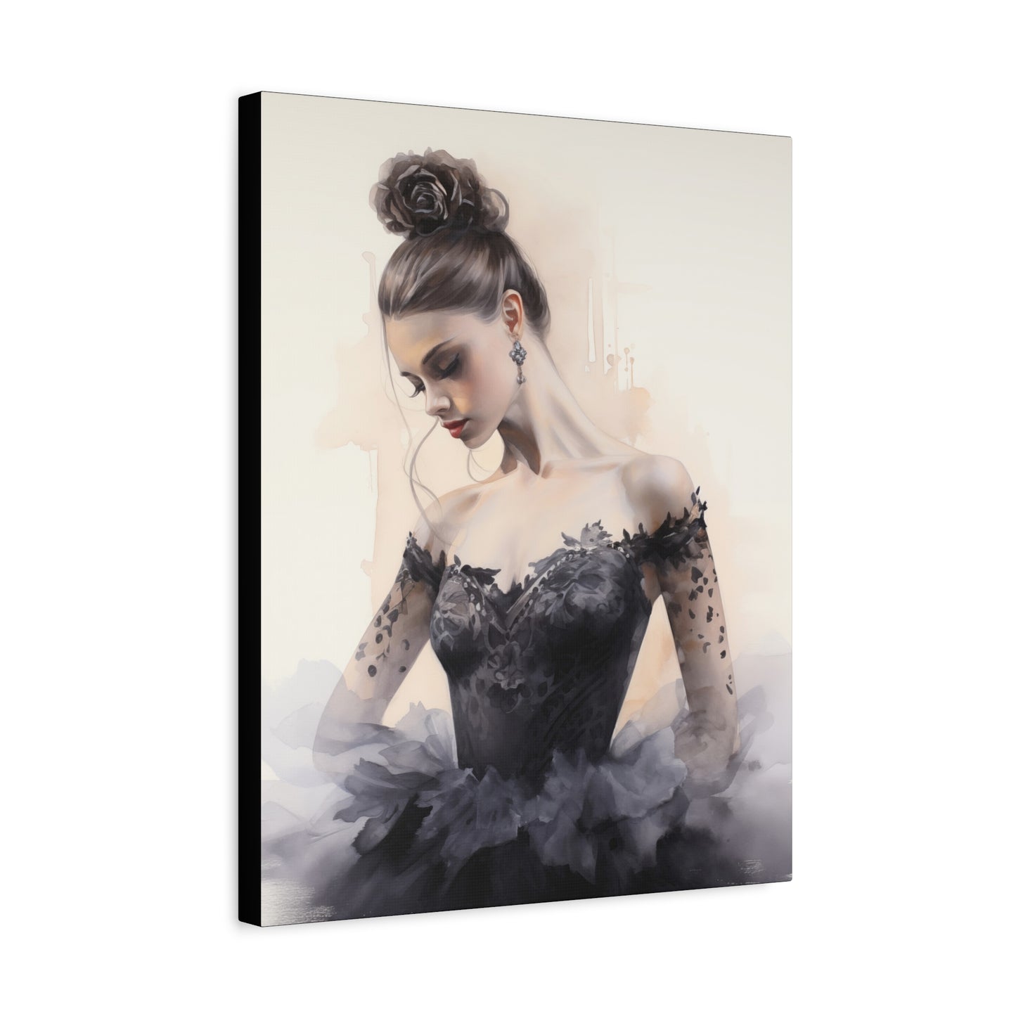 Pointes and Platforms, Gallery Wrapped Canvas, Ballerina Beauty, Ballet Art Canvas – Lola