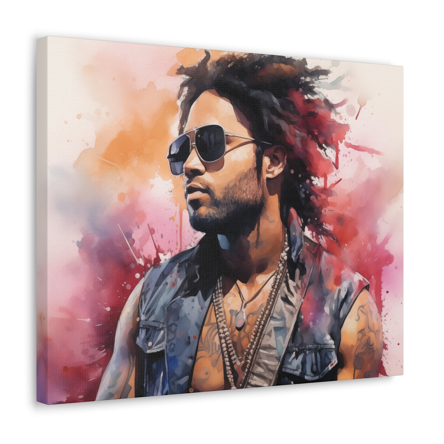 Gallery Wrapped Canvas, Celebrity Inspired, Pop Art Canvas – Lenny