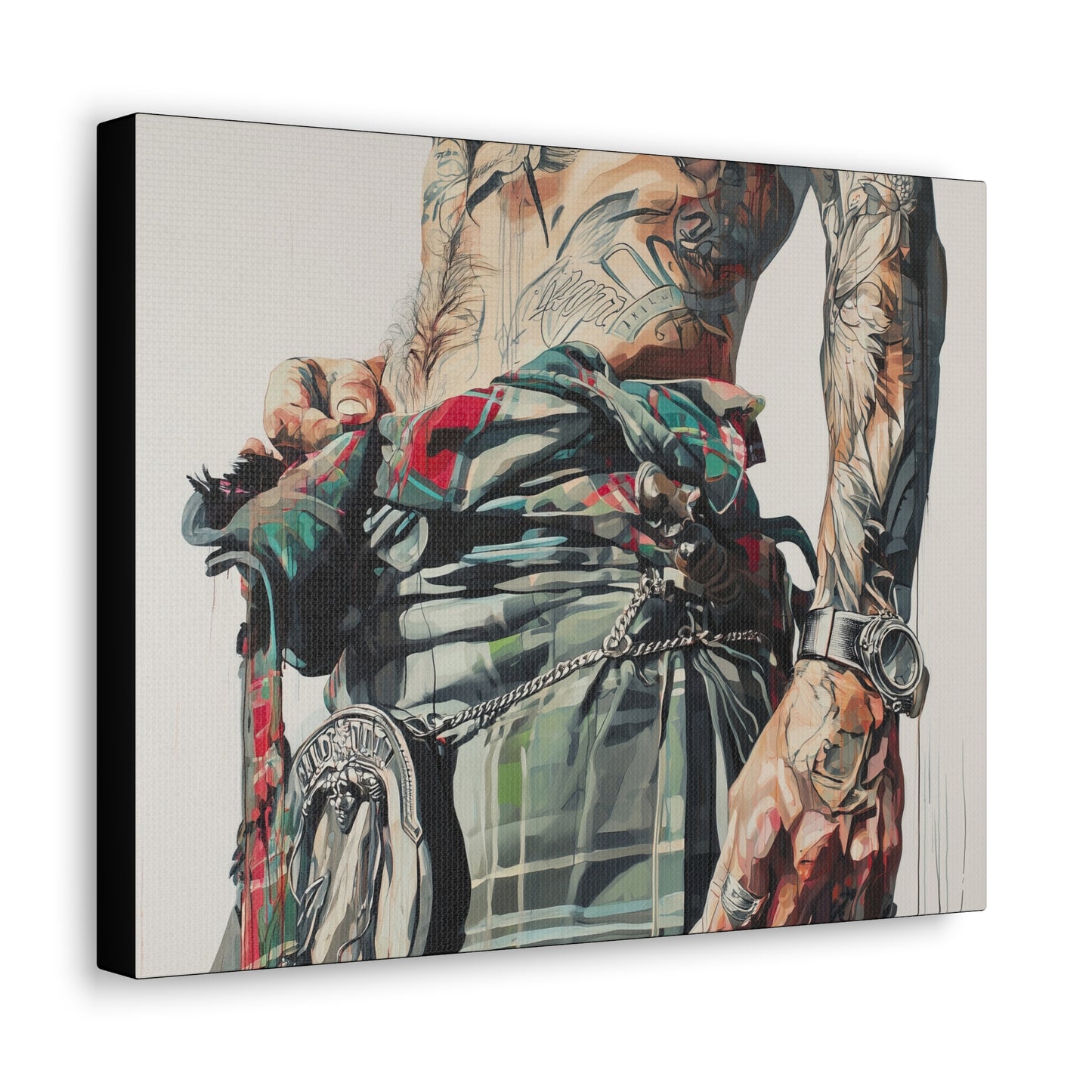Gallery Wrapped Canvas, Kilts and Carnage Art Canvas, Erotic Pinup Art Canvas – Rory