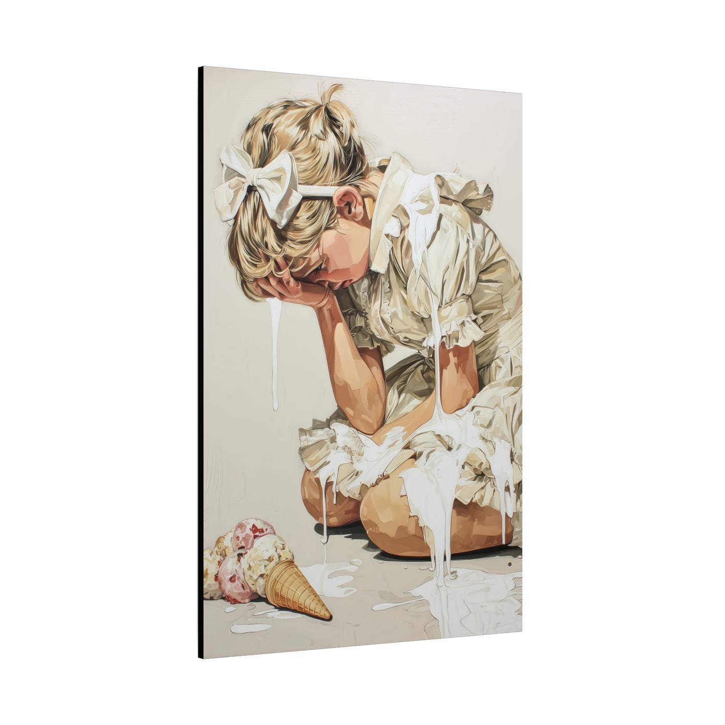 Gallery Wrapped Canvas, Sweet Summer Nostalgia, Sugar and Spice Art Canvas, Ice Cream Dreams Art – Clara
