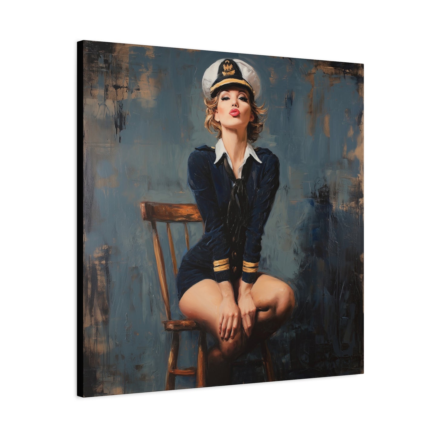 Gallery Wrapped Canvas, Liberty and Lace Art Canvas, Erotic Pinup Art Canvas – Ginger