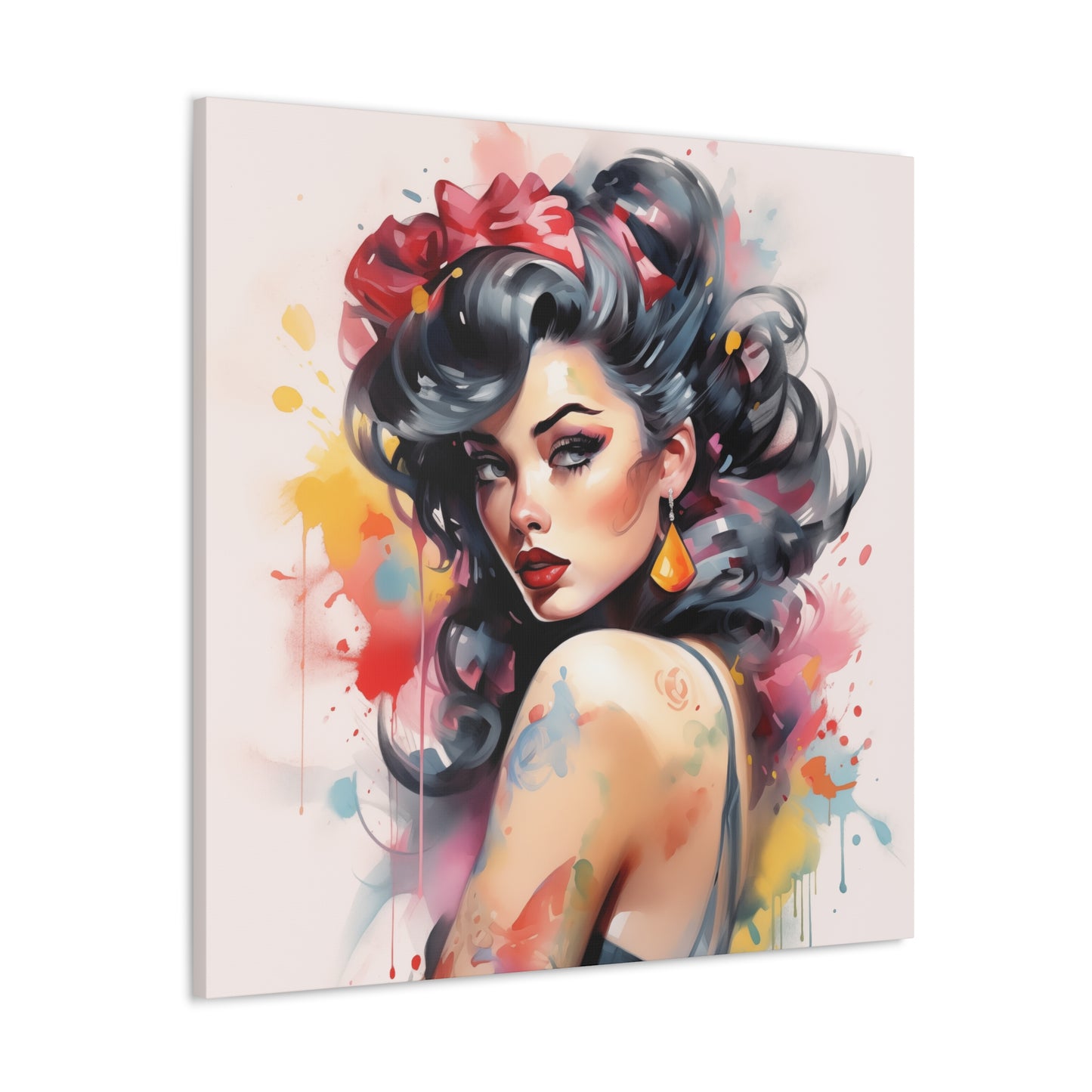 Canvas Wall Art, Gallery Wrapped Pop Art, Femme Doll Wall Art – Genevieve