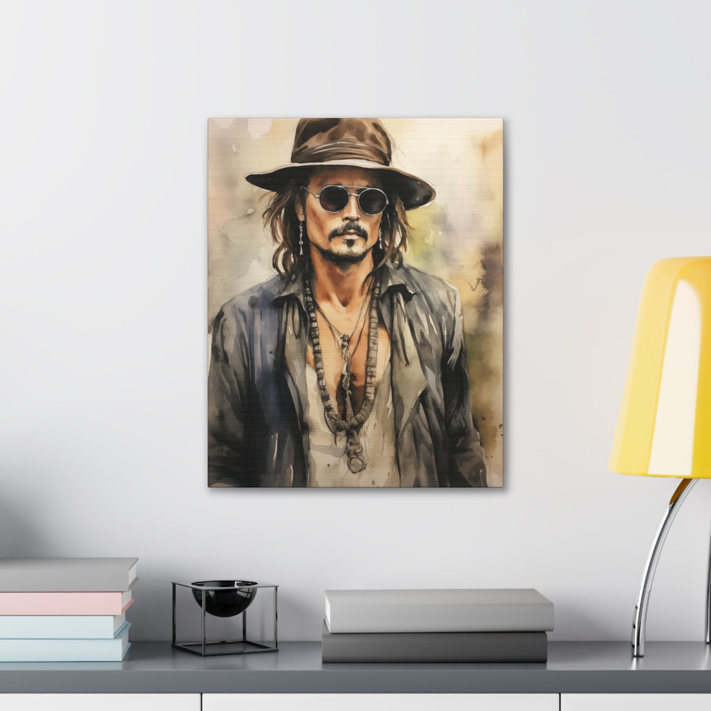Gallery Wrapped Canvas, Celebrity Inspired, Pop Art Canvas – Johnny